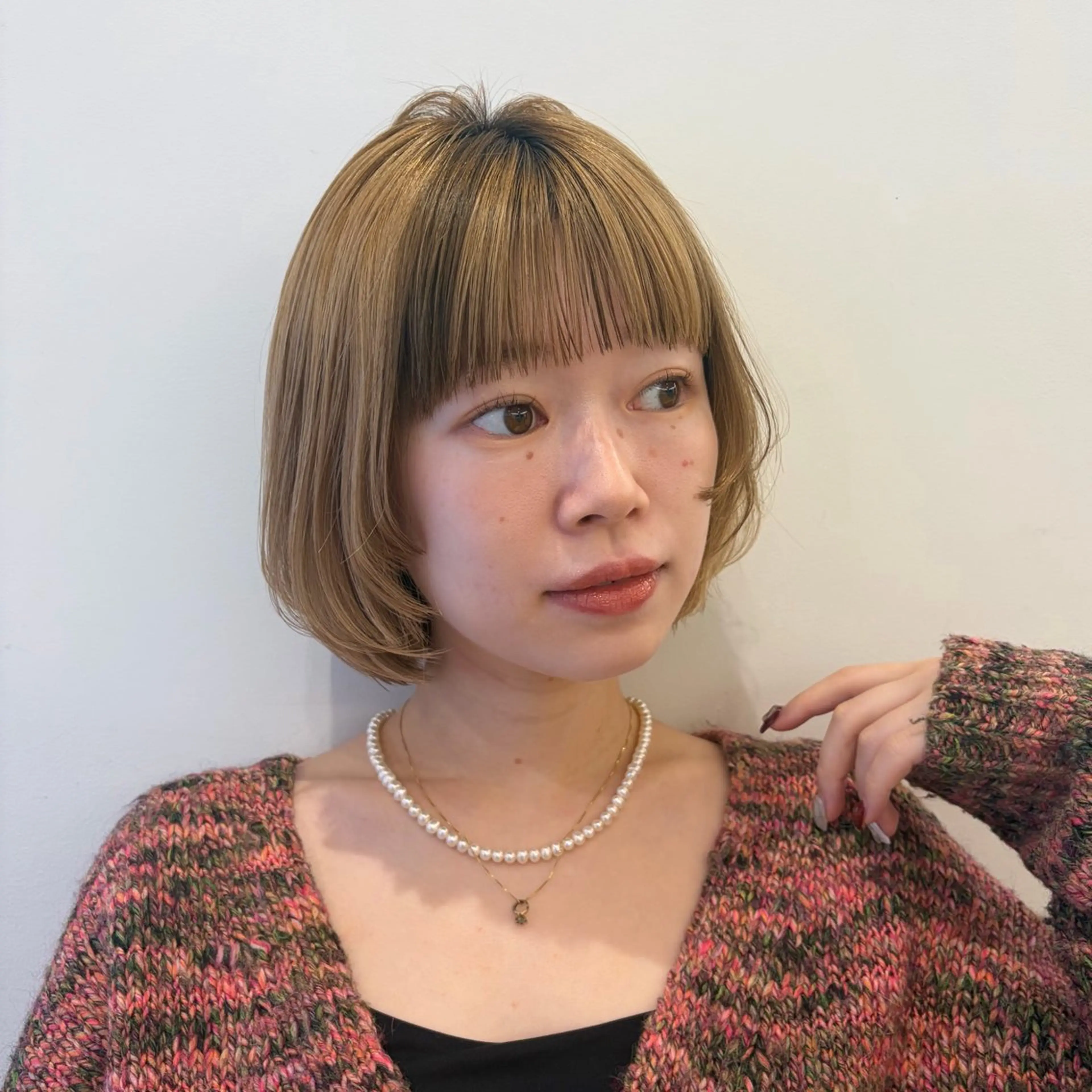 ショート 🎀Wカラー/ピンク /ベージュ🎀ゆらのヘアスタイル