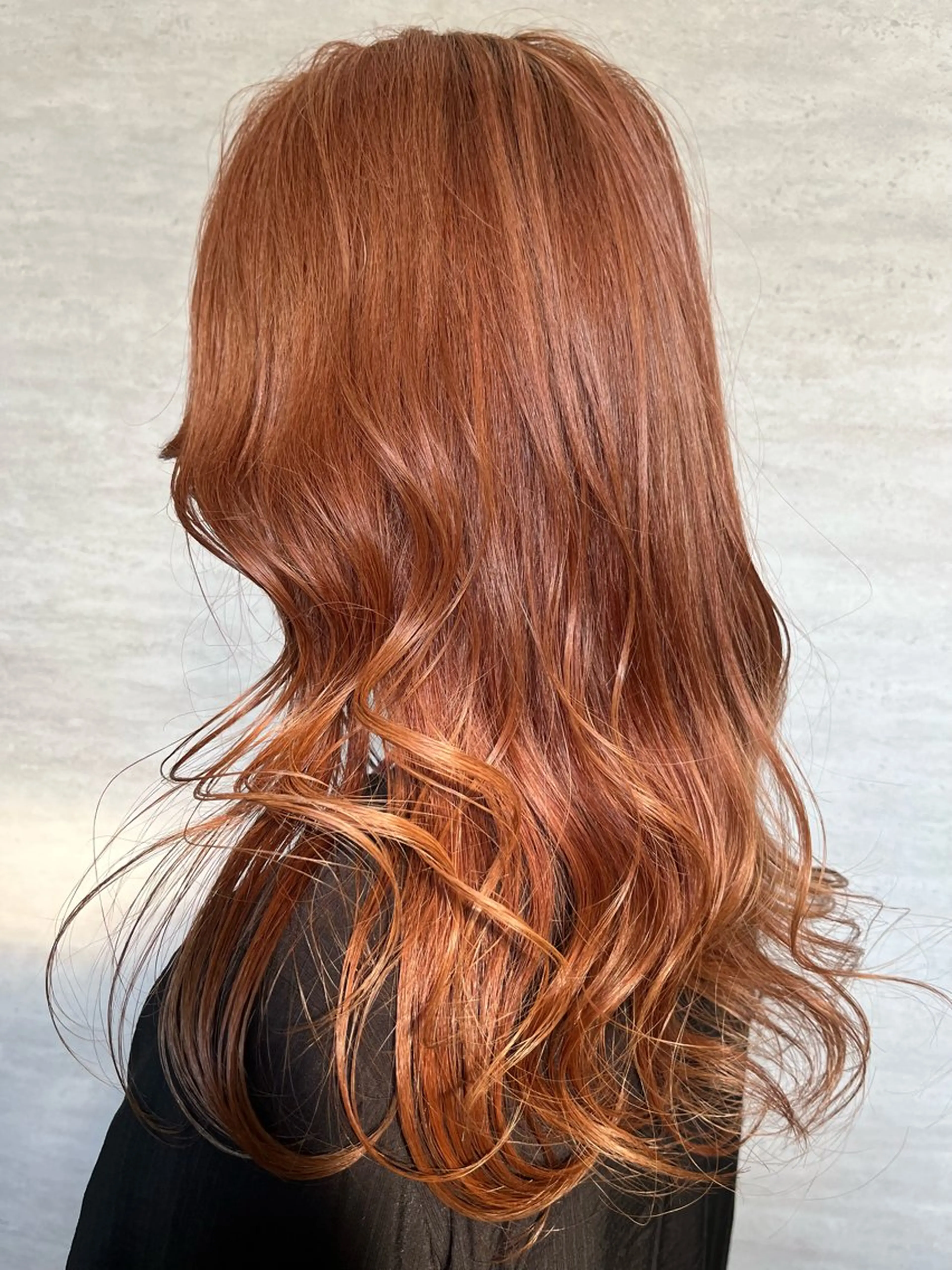 ロング カラー オレンジ ヘアカラー 駅チカ【ali'i】 アリイ花崎友美☘のヘアスタイル