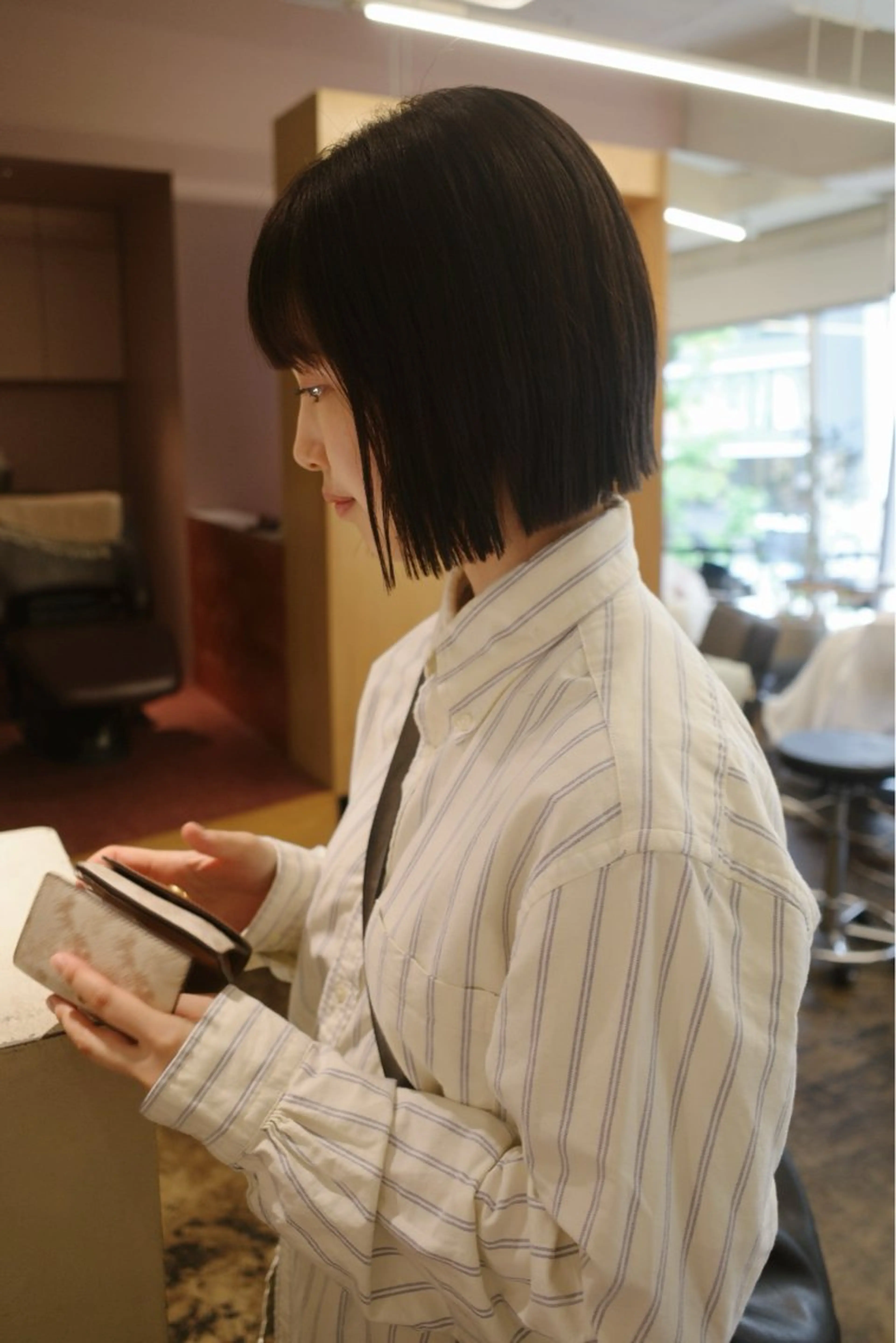 ショート カラー 切りっぱなしボブ ボブ カット ヘアカラー 西山 紗耶香🪽 透明感カラー/ボブのヘアスタイル