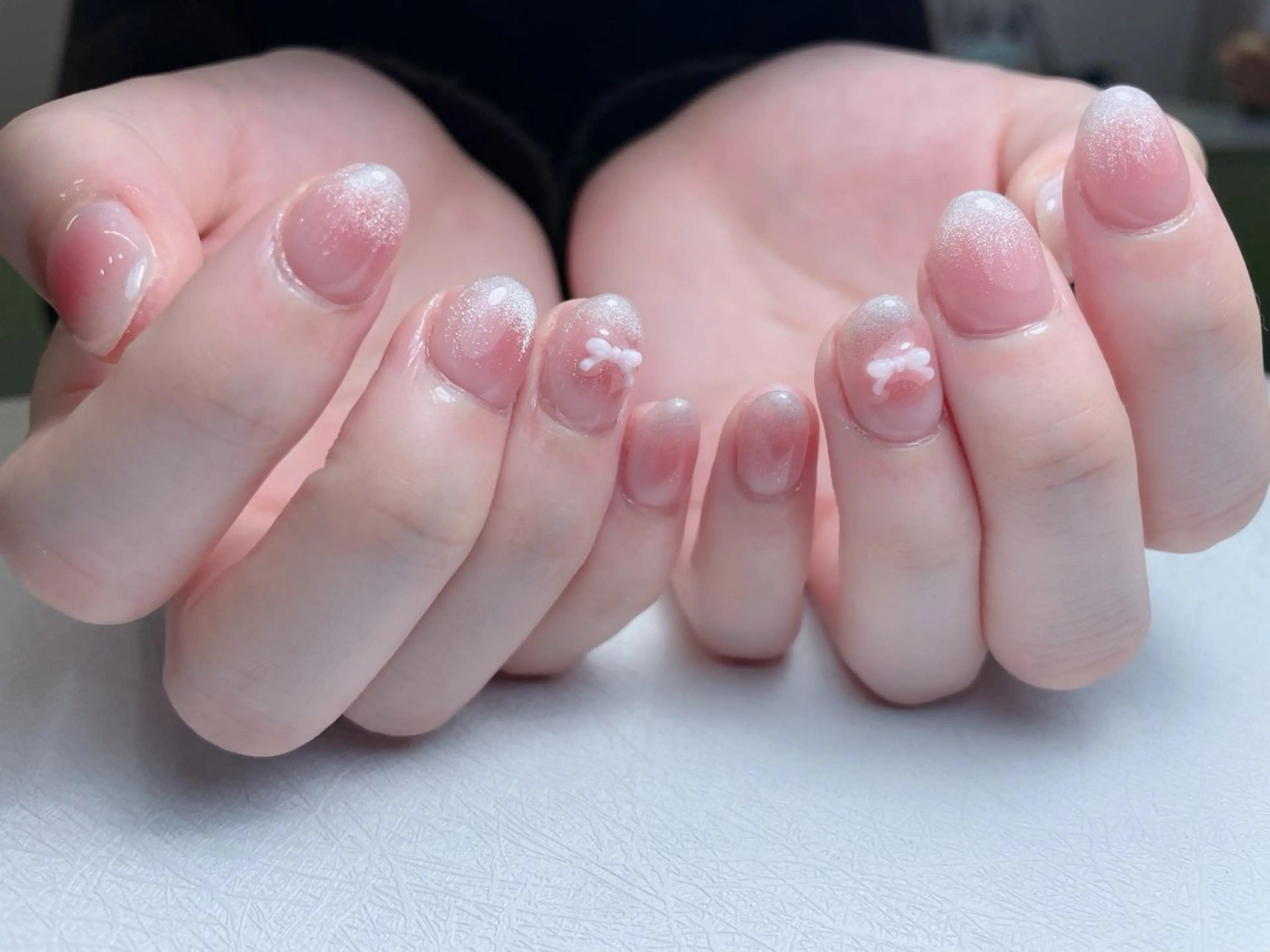ネイル アートネイル オーロラネイル 長さ出し フットネイル フレンチネイル 中野駅から2分 MEO NAILのネイルデザイン