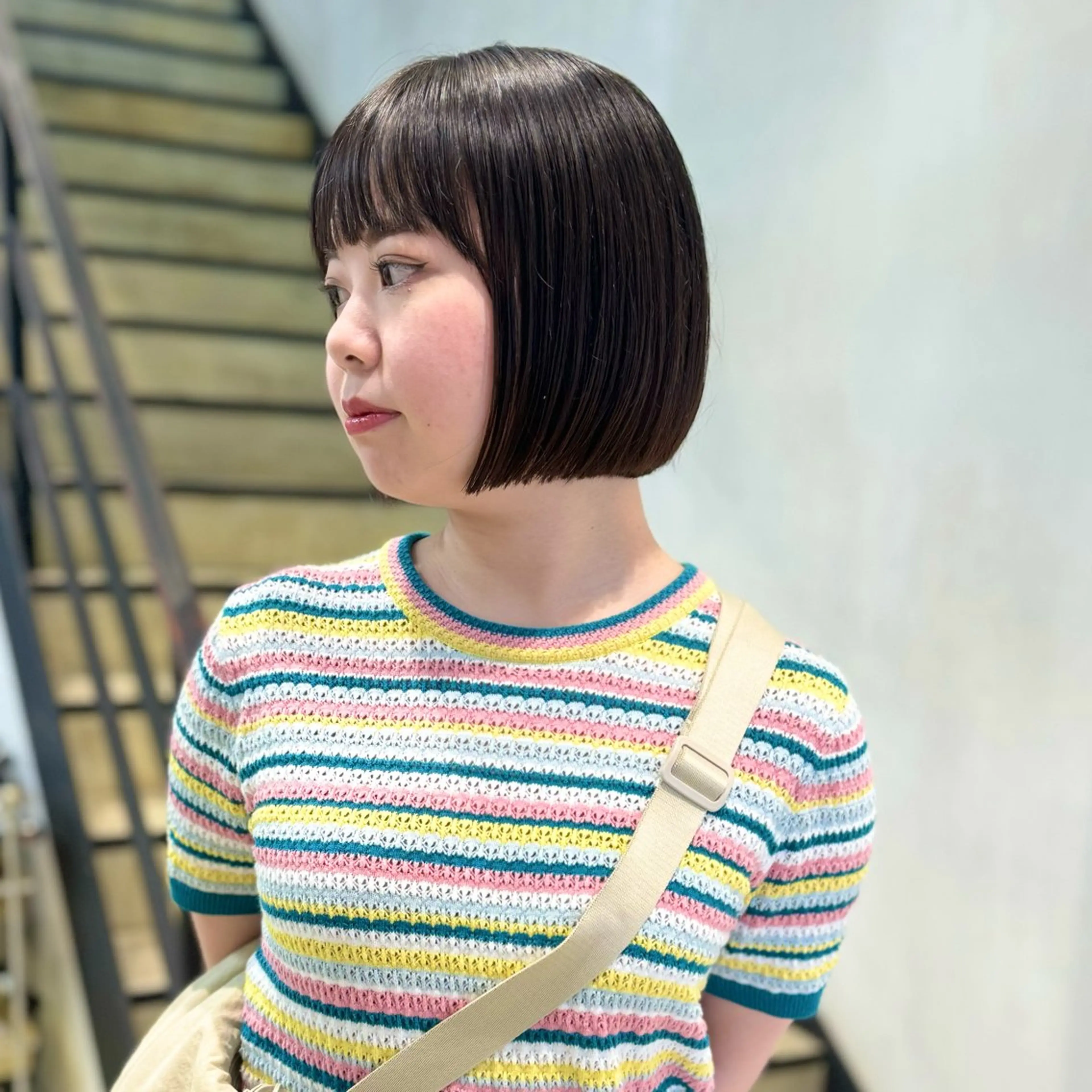 ショート カラー ボブ カット ヘアカラー トリートメント メンズパーマ/フェ ザーパーマ/古川晴輝のヘアスタイル