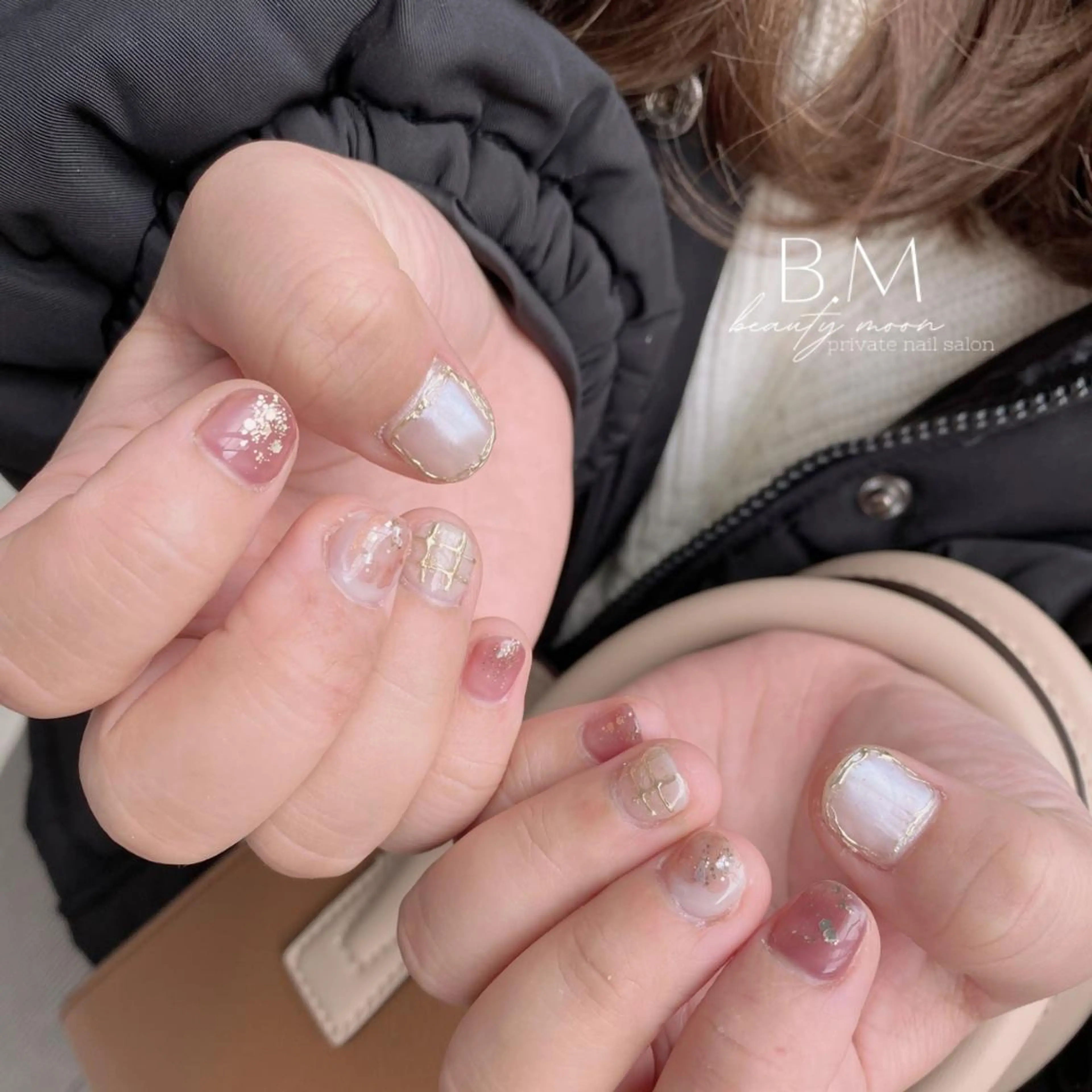 ネイル カジュアル ネイルチップ 冬ネイル beauty ☪︎moonのネイルデザイン