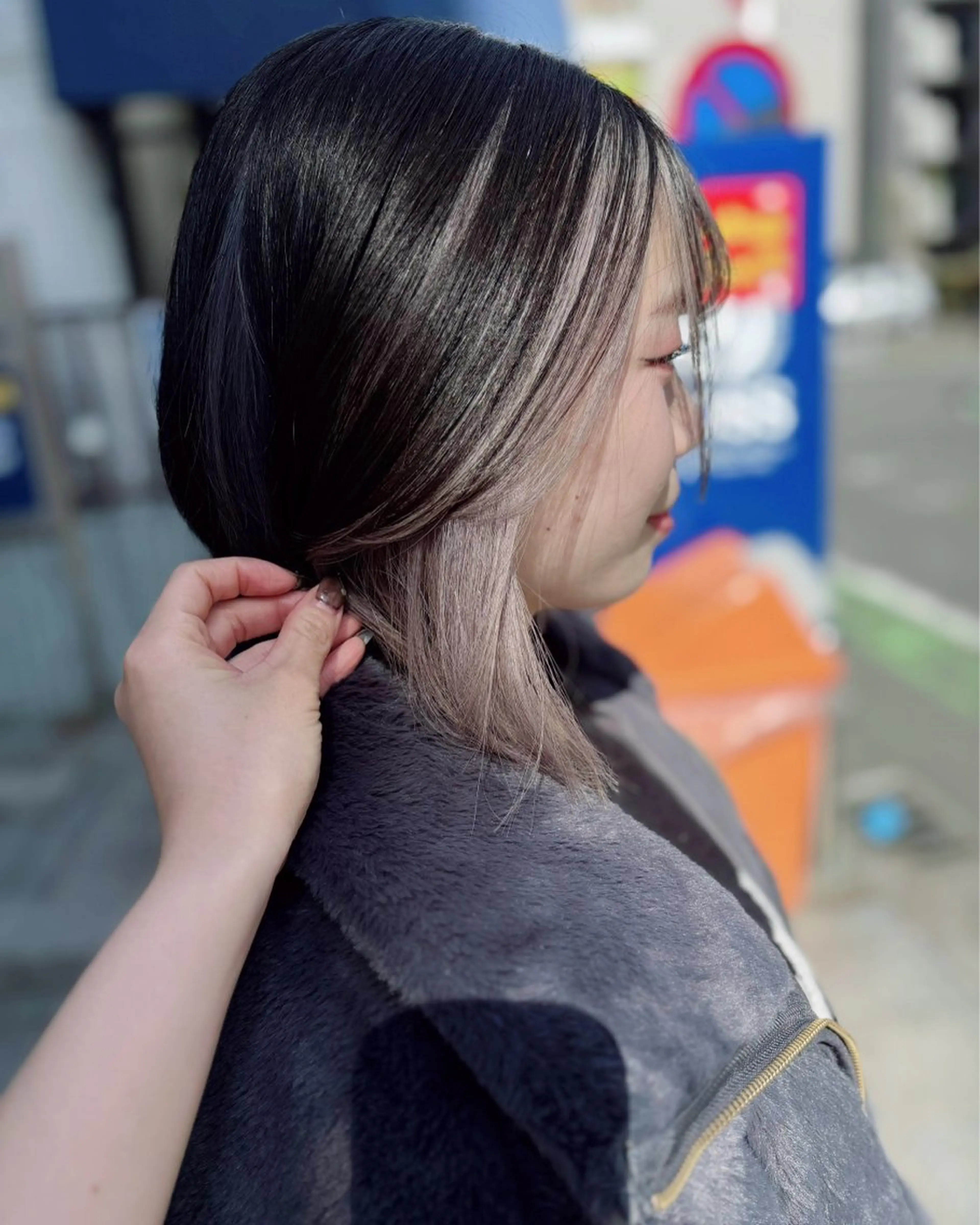 ミディアム カラー ブリーチ 小鹿理紗 和光市のヘアスタイル