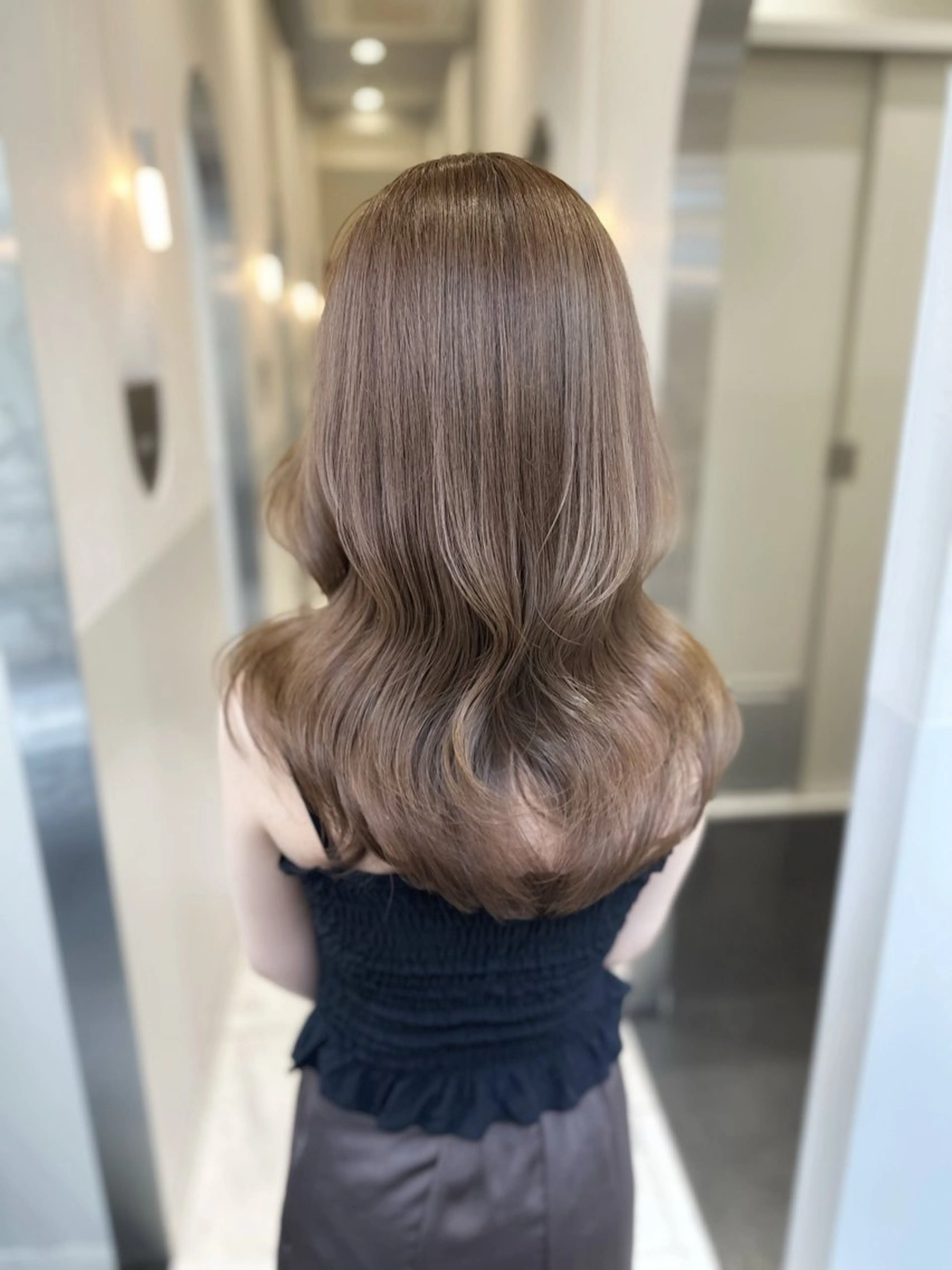 ミディアム カラー ダブルカラー🤍 髪質改善／原島のヘアスタイル