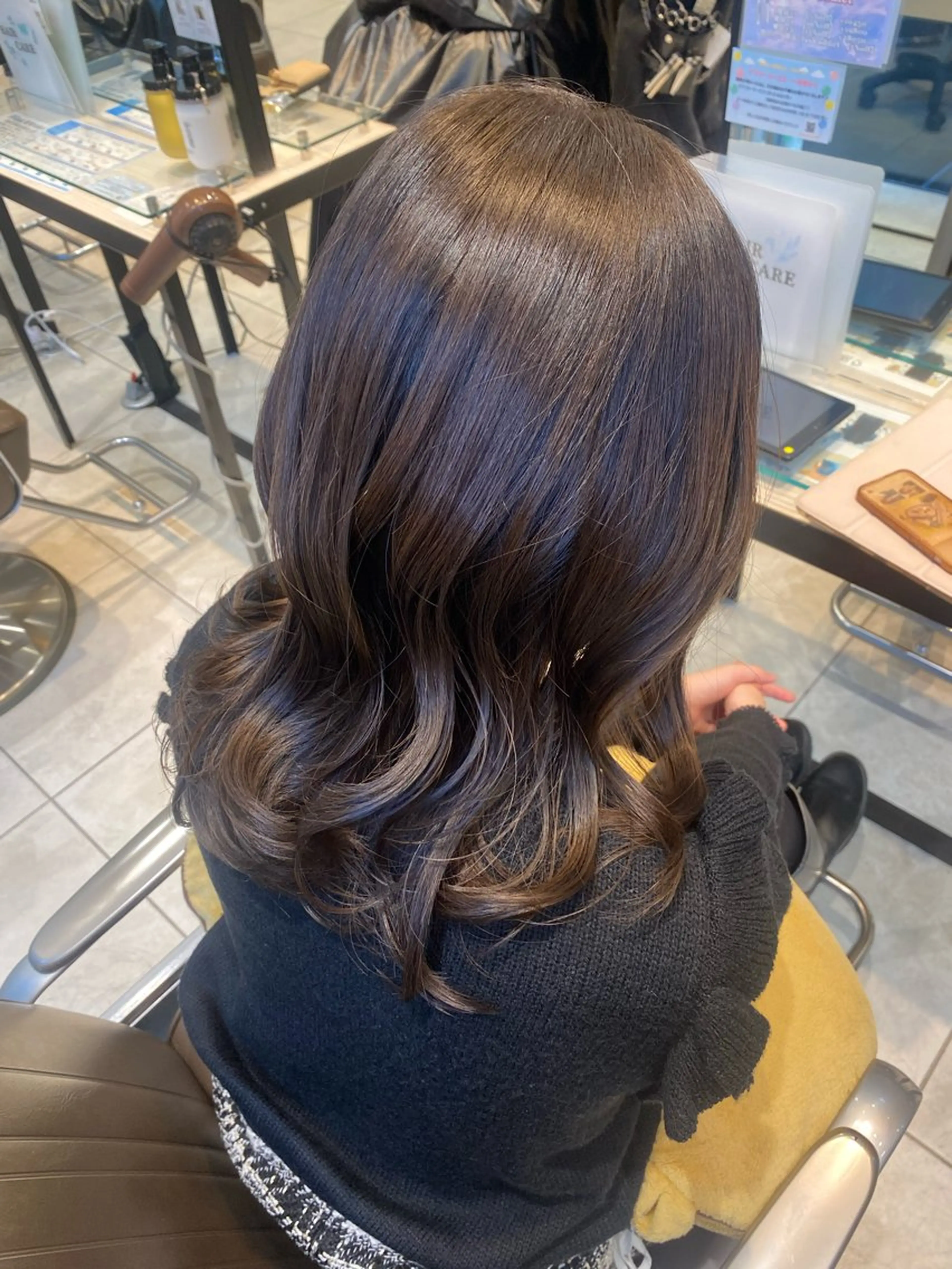 セミロング カット ヘアカラー トリートメント 韓国ヘア🍒渡辺 咲🍒のヘアスタイル