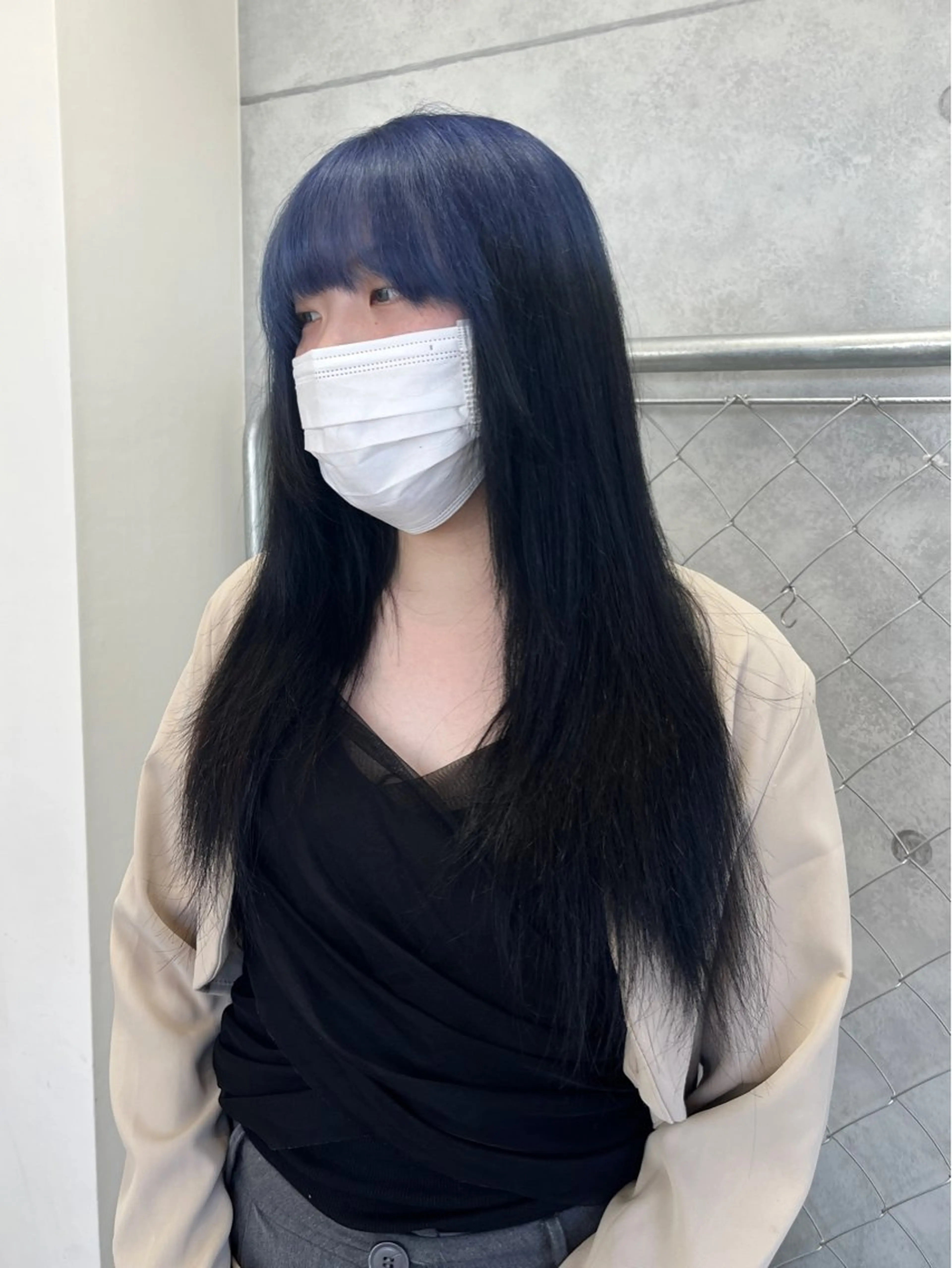 セミロング ヘアカラー kanta 梅田 韓国ハイトーンのヘアスタイル