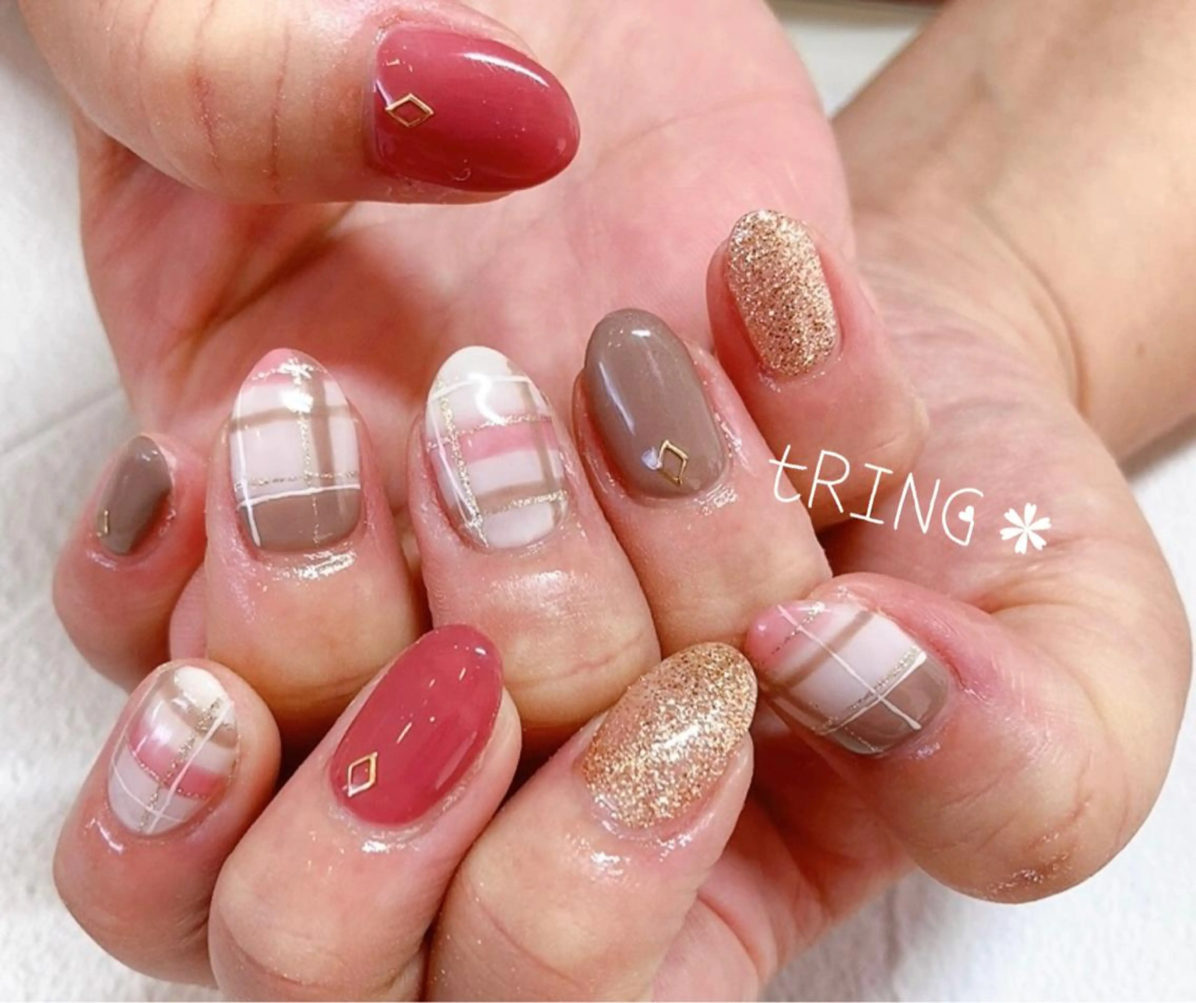 ネイル ハンドネイル tRING＊ しいの木台のネイルデザイン
