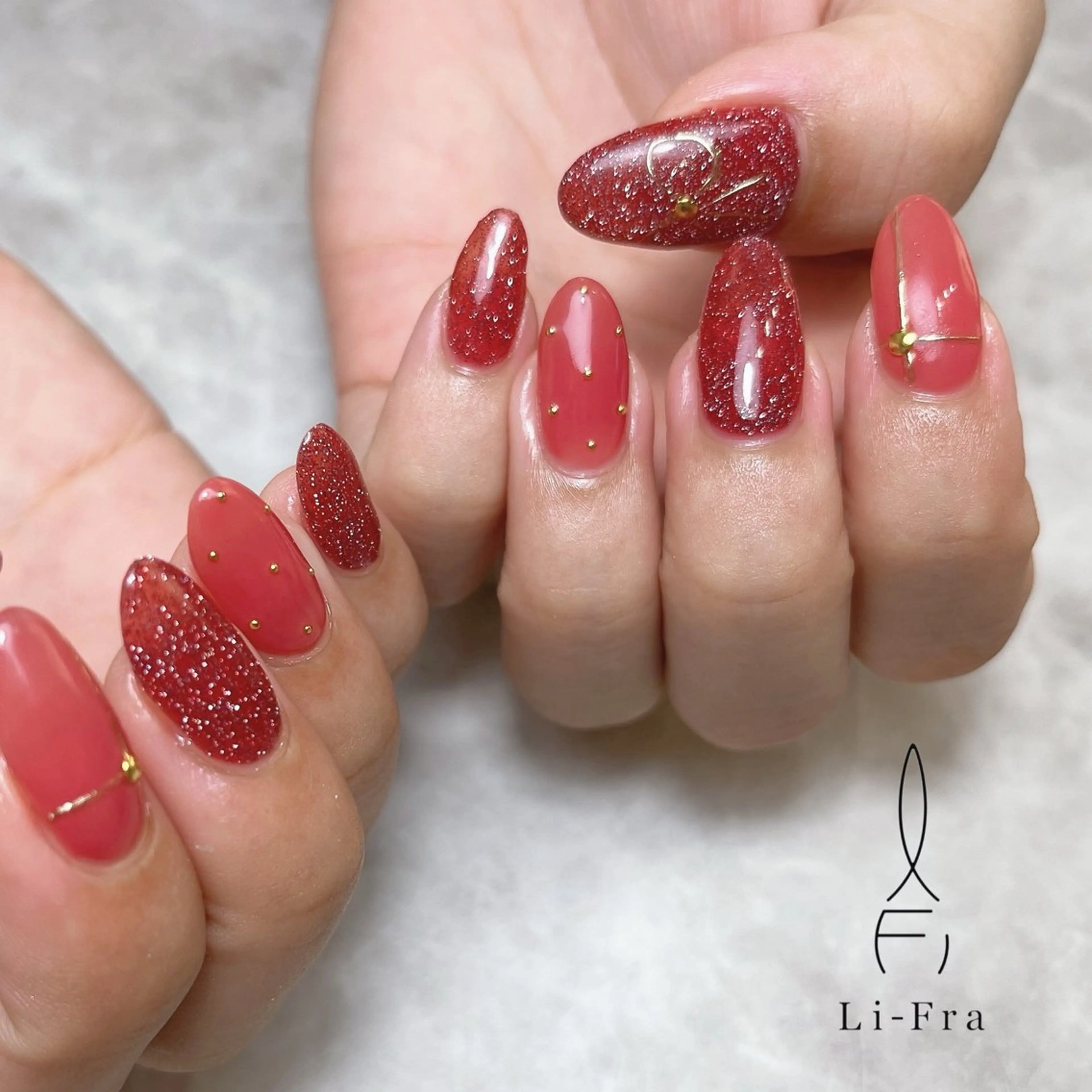 ネイル フラッシュネイル ハンドネイル フットネイル Li-Fra JINNOのネイルデザイン