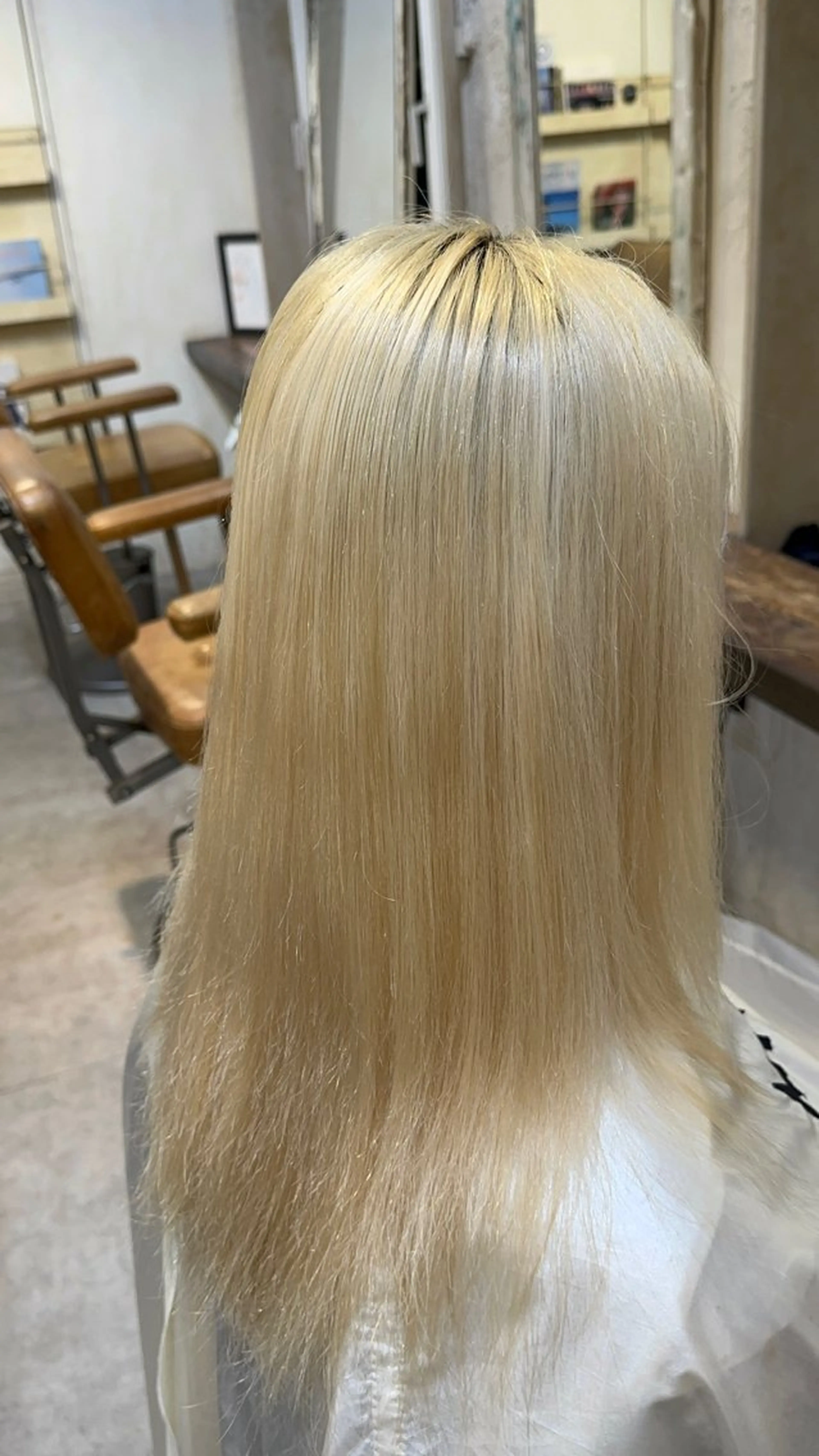 セミロング 似合わせカット ハイトーン/北村優人のヘアスタイル