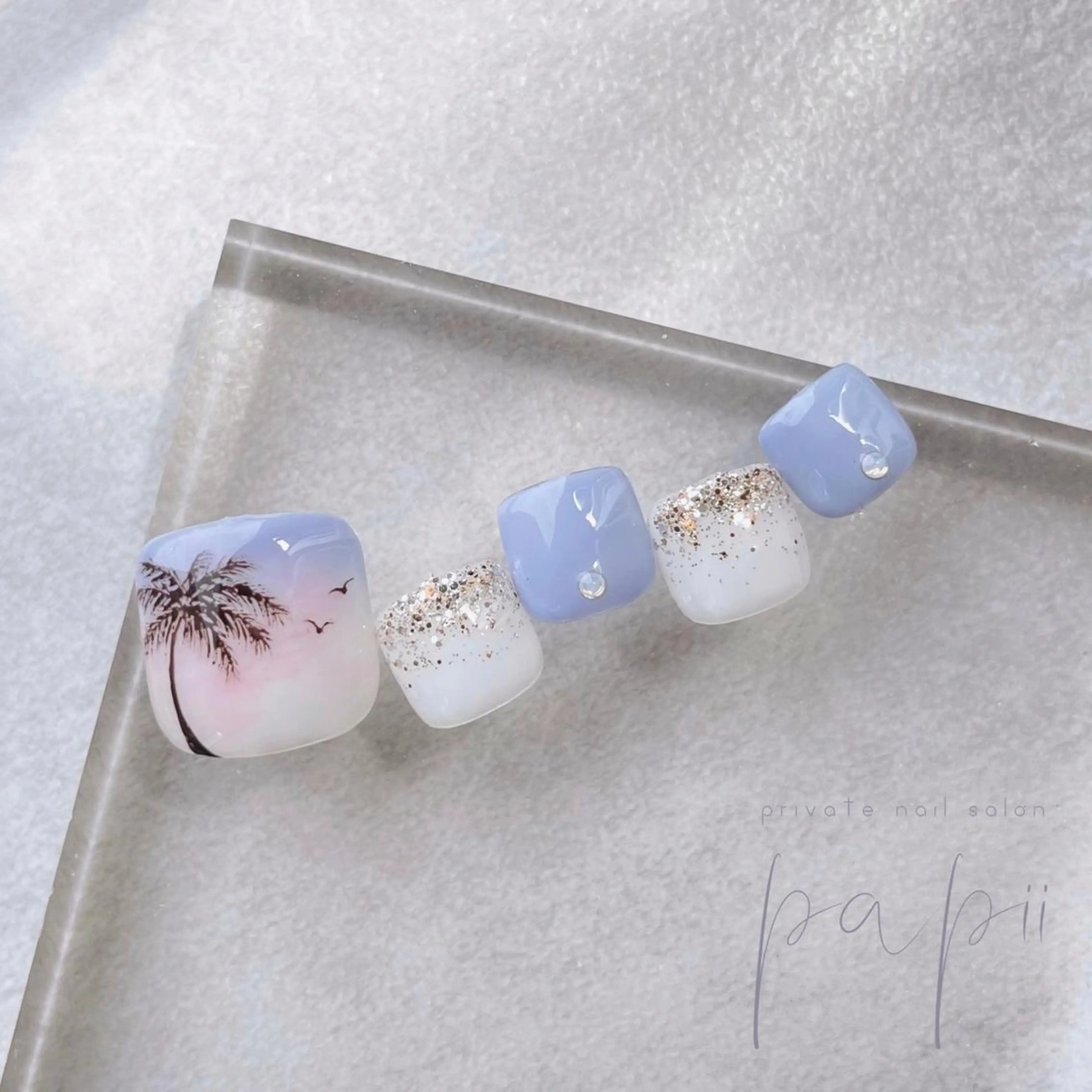 ネイル シンプルネイル フットネイル private nail salon papii所属・papii☆ kurodaのネイルデザイン