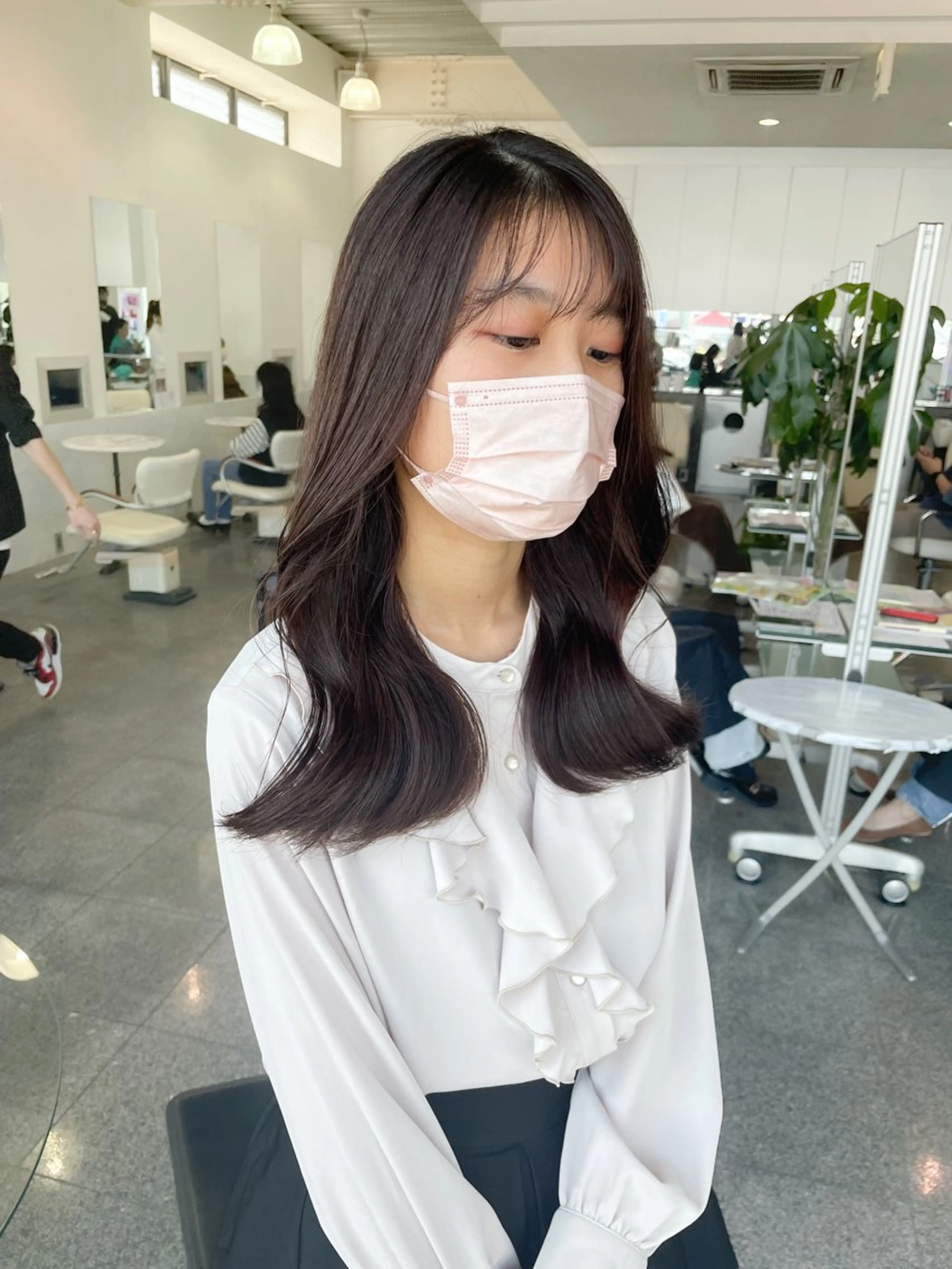 セミロング カラー ラベンダーカラー 🫧ヒシダアキ taboo.i🫧のヘアスタイル