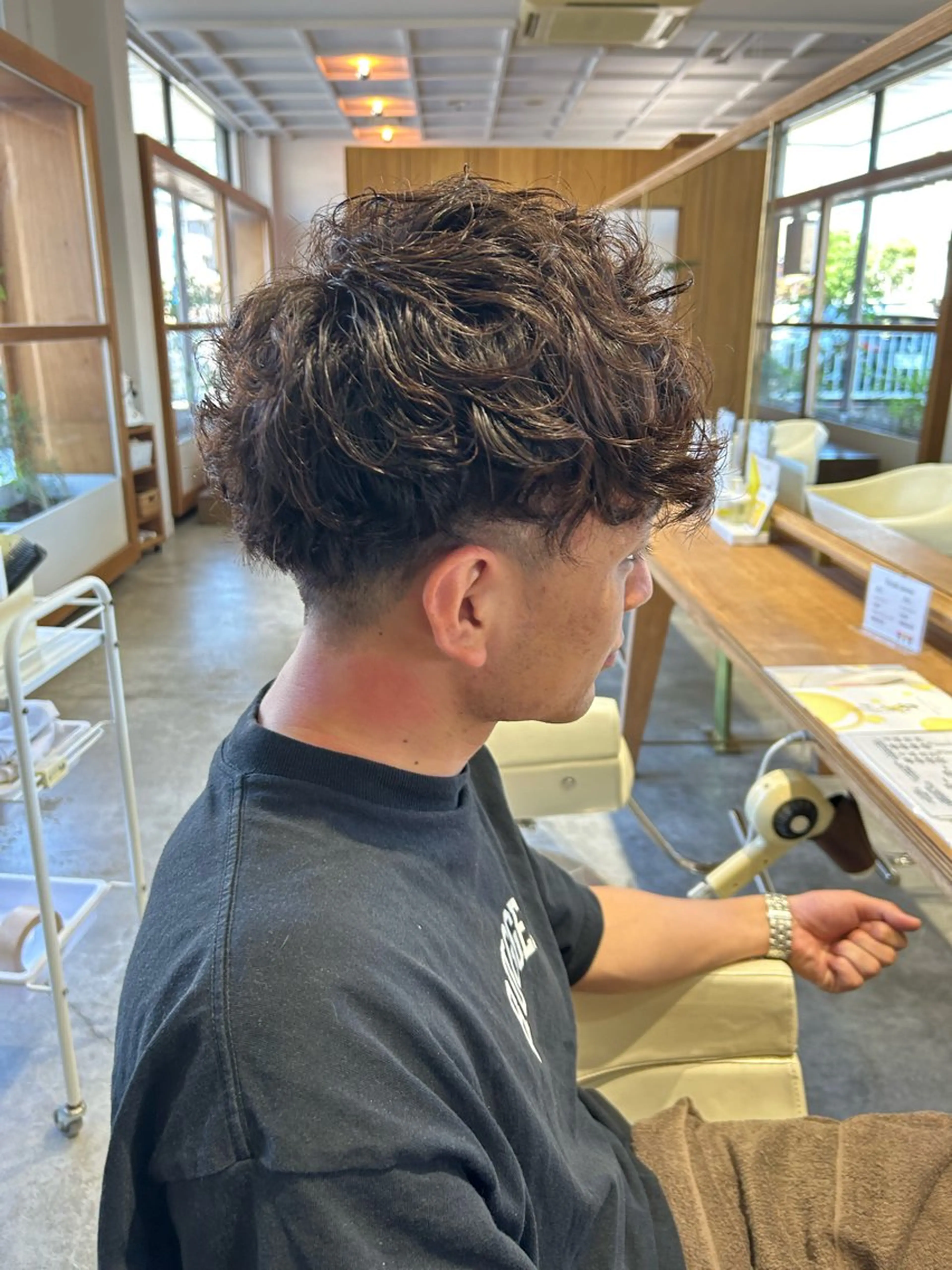 ショート パーマ メンズ メンズパーマ 佐藤 悠生 メンズパーマ.カットのヘアスタイル