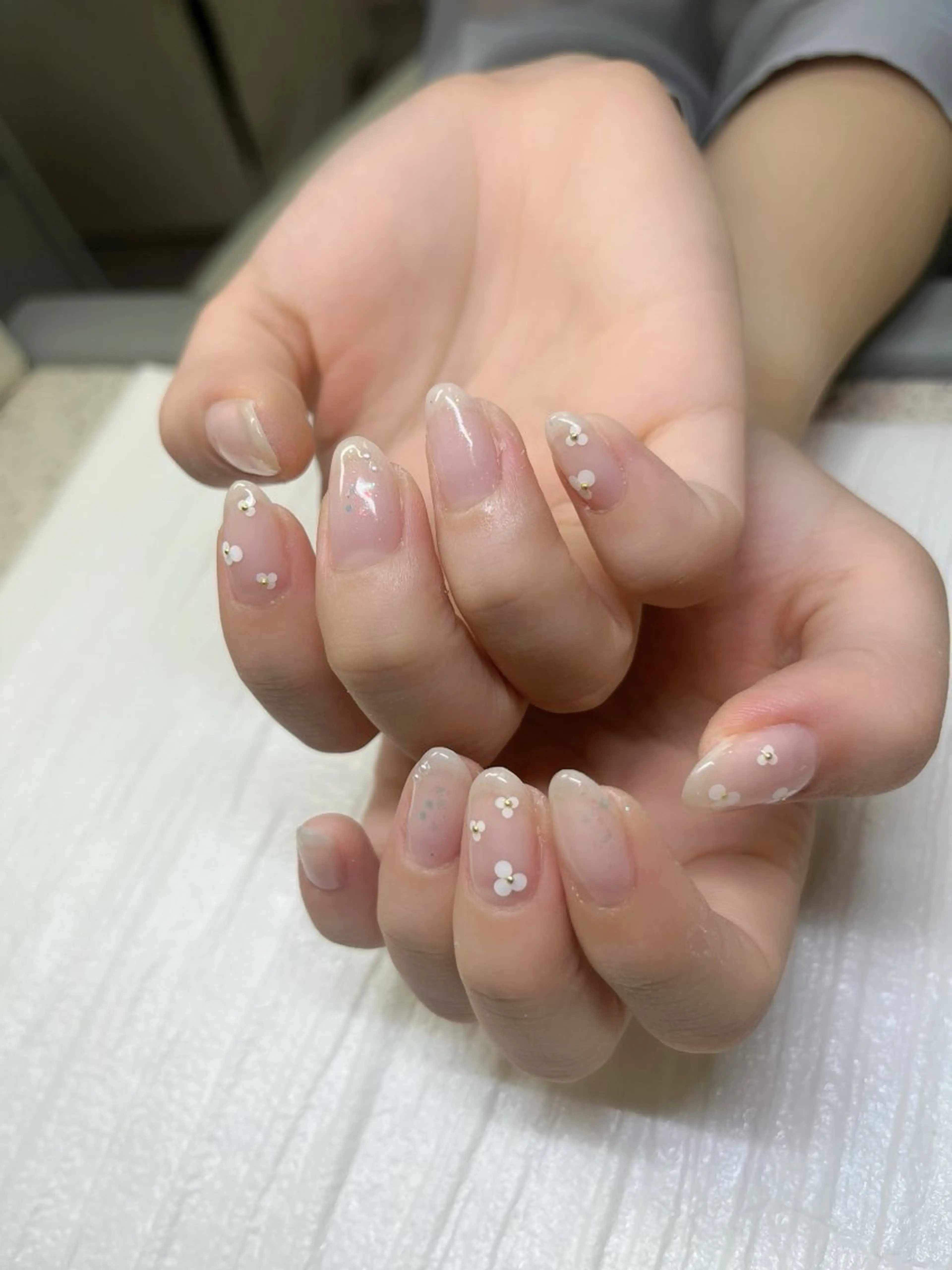 ネイル アートネイル オーロラネイル ホログラムネイル ラメ(グリッター) オフィスネイル ハンドネイル chai 上本町 sakuraのネイルデザイン