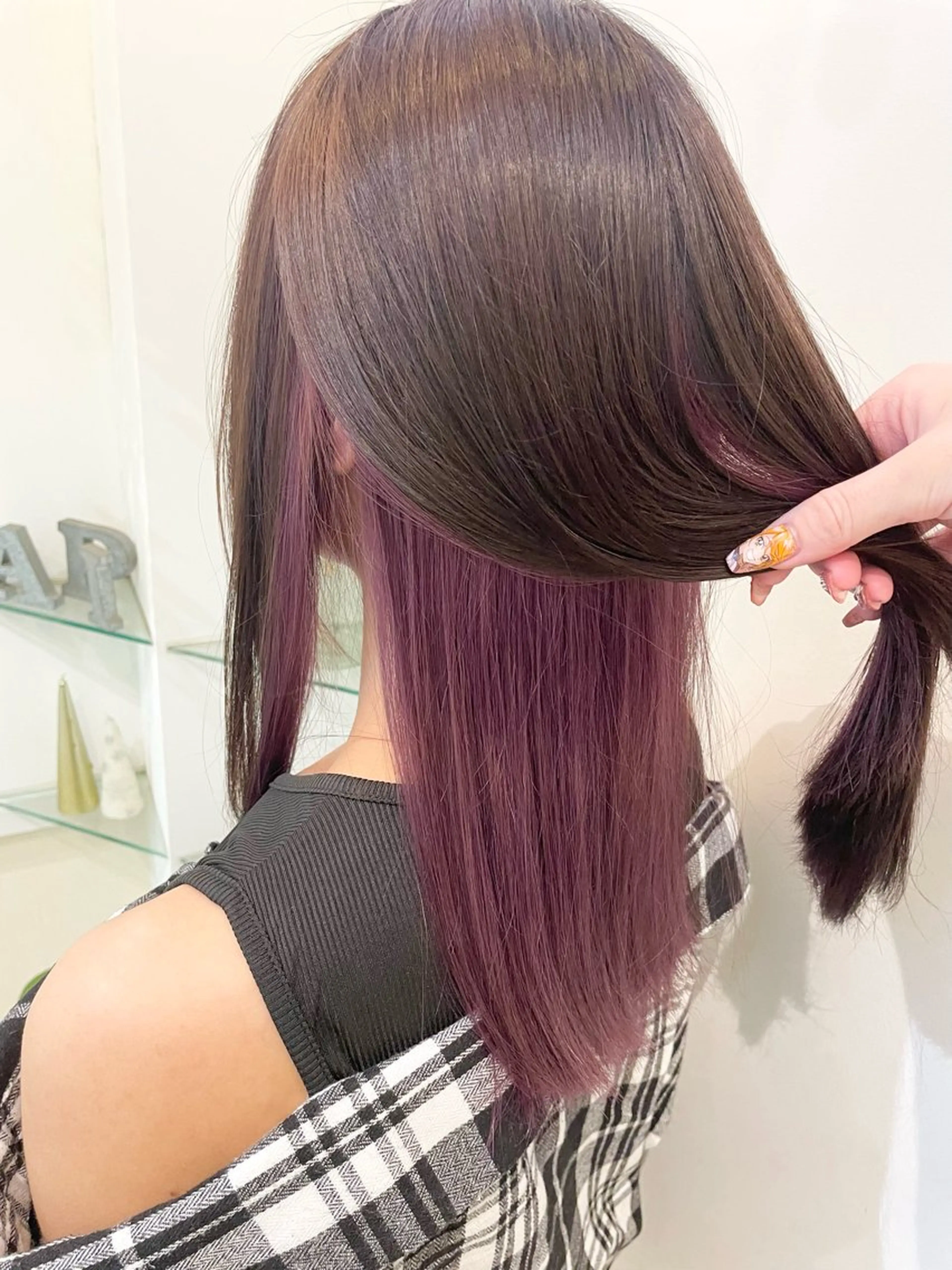 ロング カラー ヘアカラー トリートメント 髪質改善カラー🤍 エクステ✨君島由実子のヘアスタイル