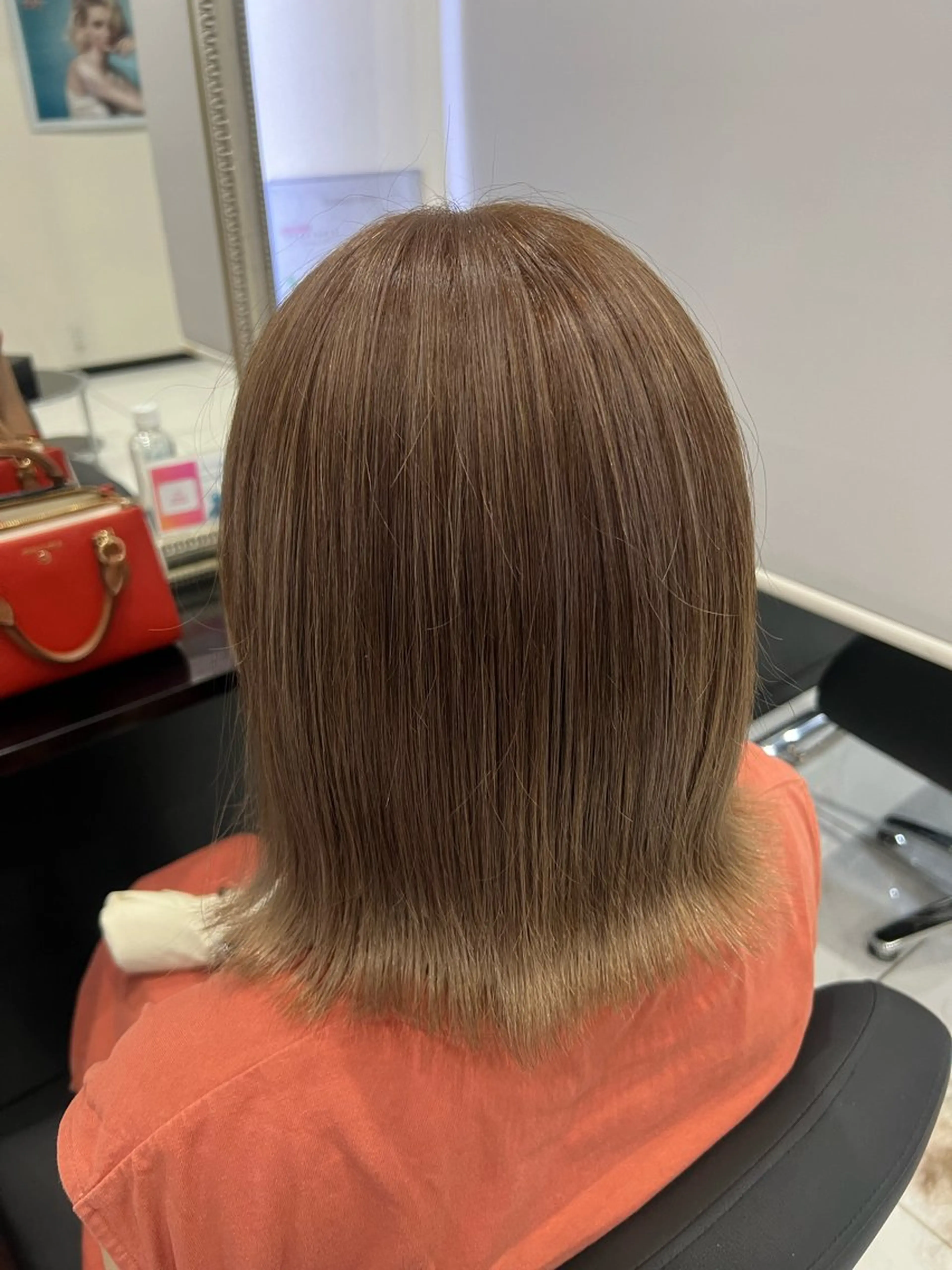 ミディアム カラー ベージュカラー ブラウンカラー ハイライトカラー ハイライト YUDU🍊 germe/ジェルムのヘアスタイル