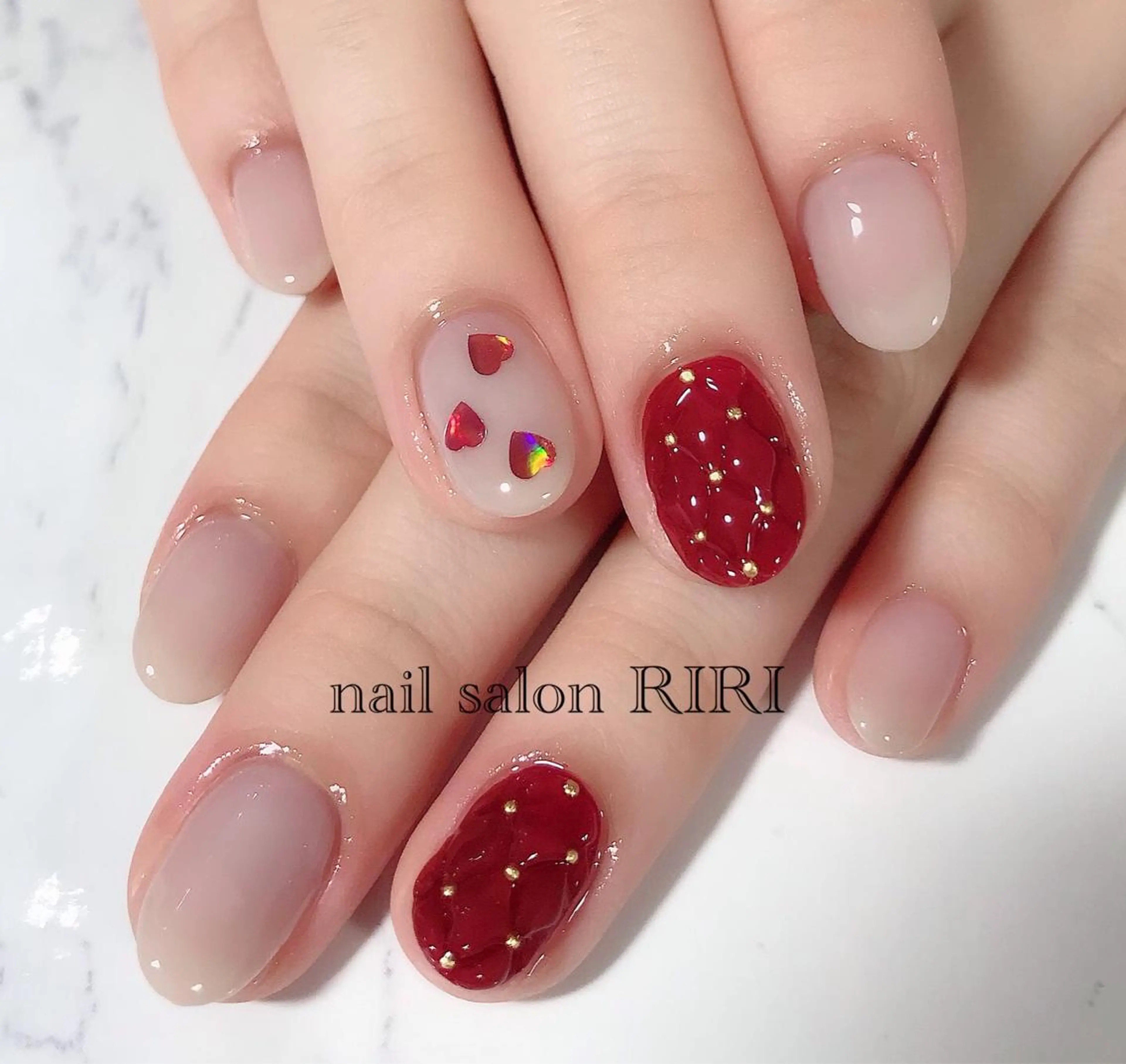 ネイル ハート RIRI リリのネイルデザイン