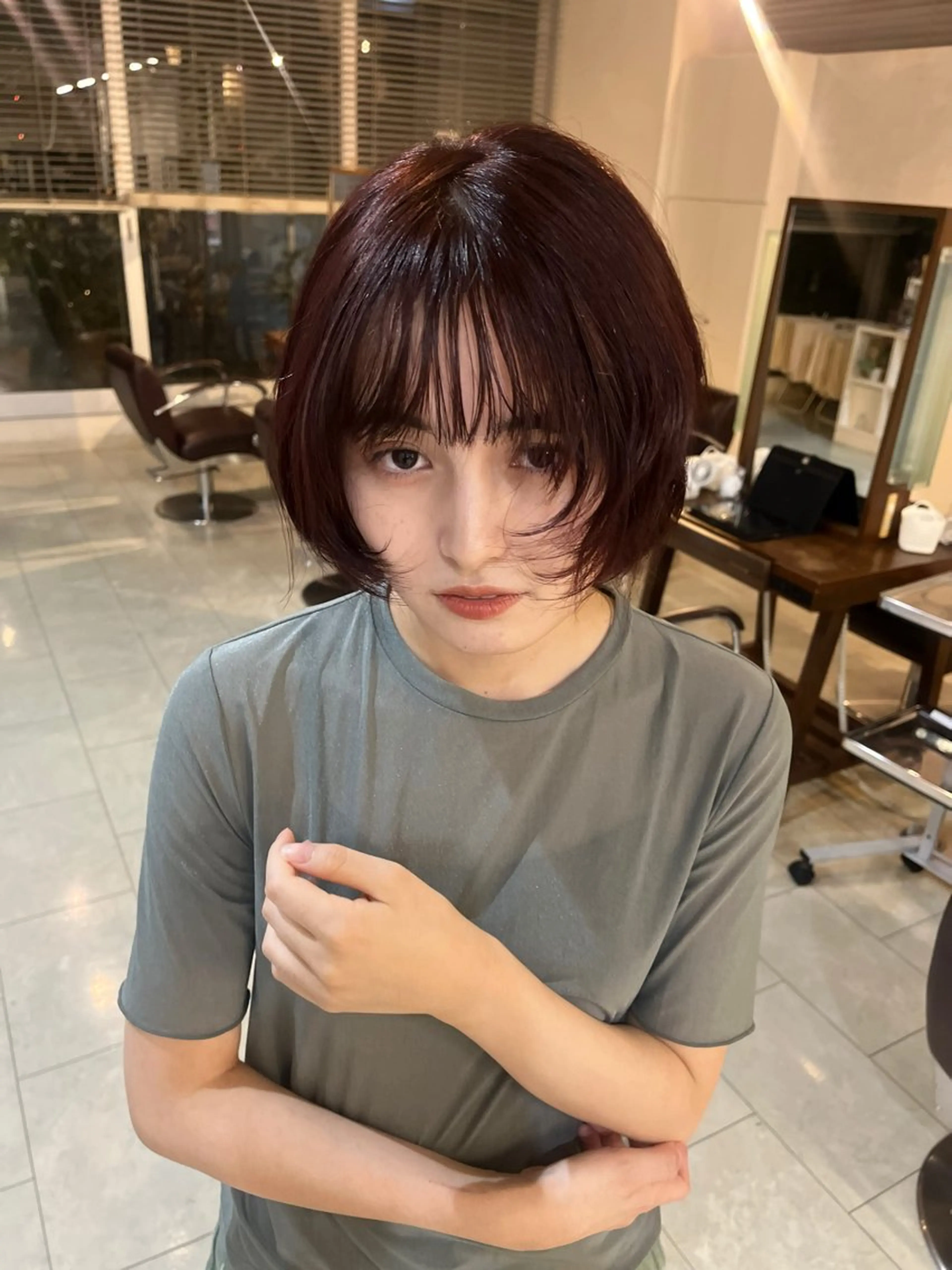 ショート カラー カット ヘアカラー yura /レイヤーカットのヘアスタイル