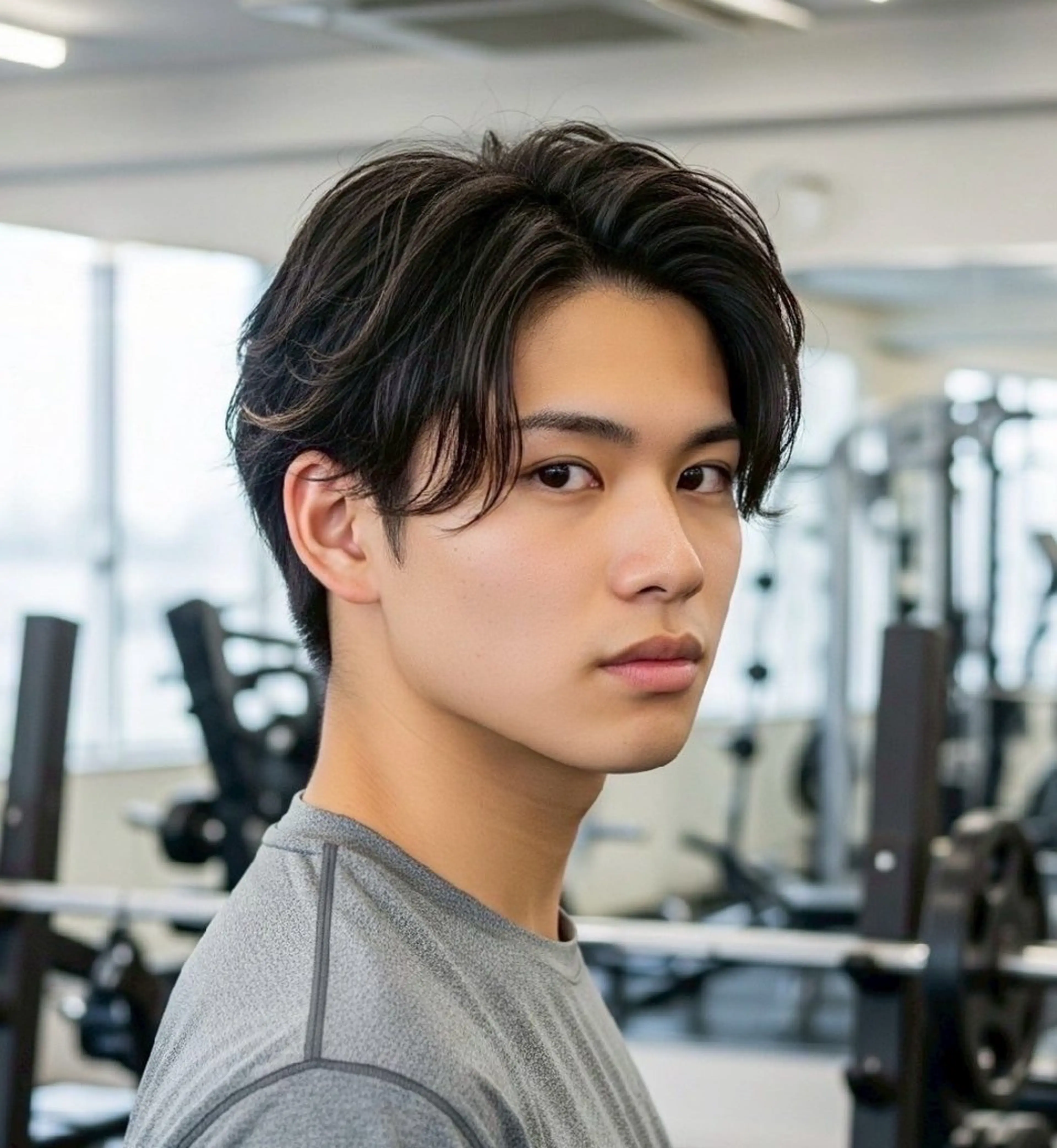 カット+フェザーパーマの写真