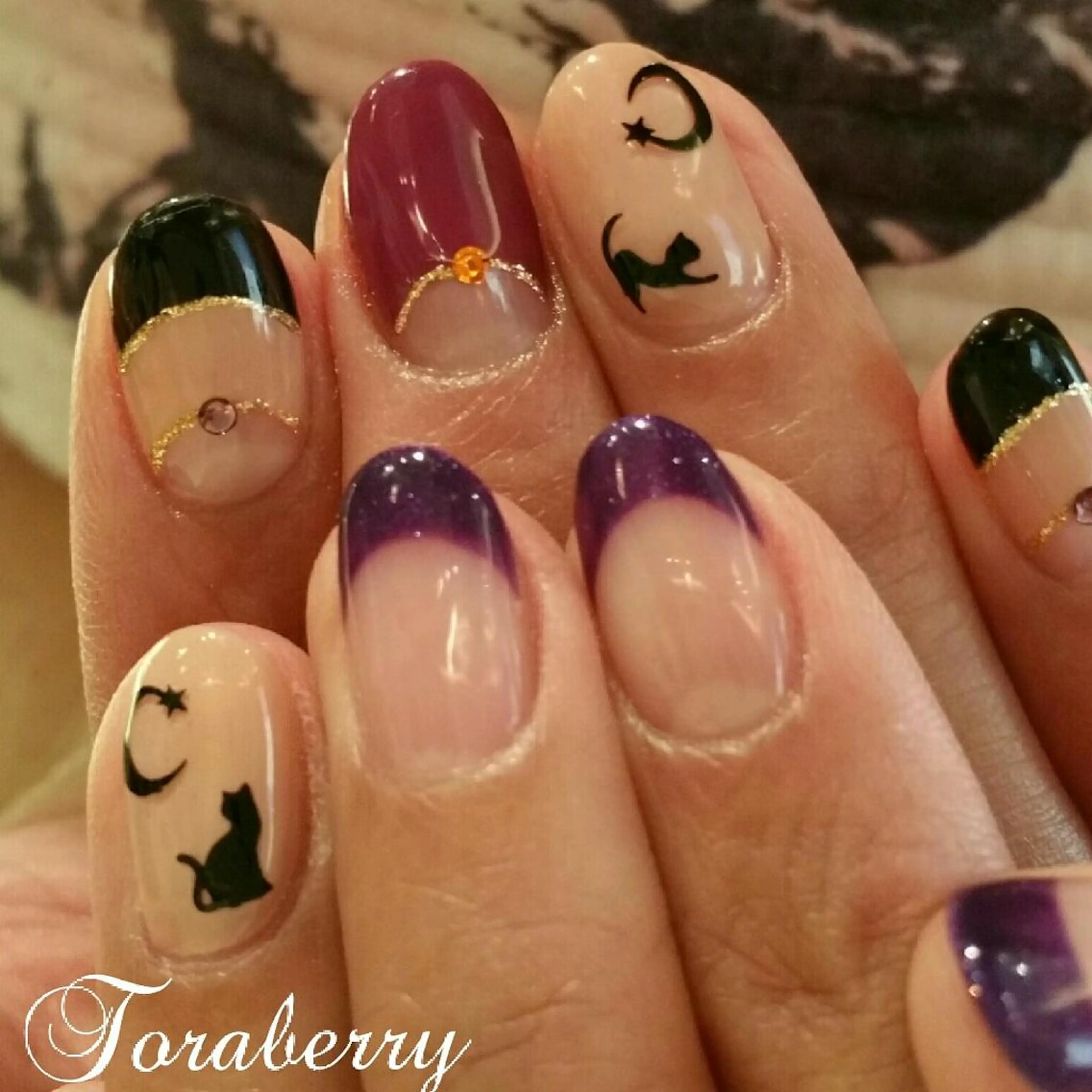 ネイル ハロウィン 持ち込み ネイリスト なつみのネイルデザイン