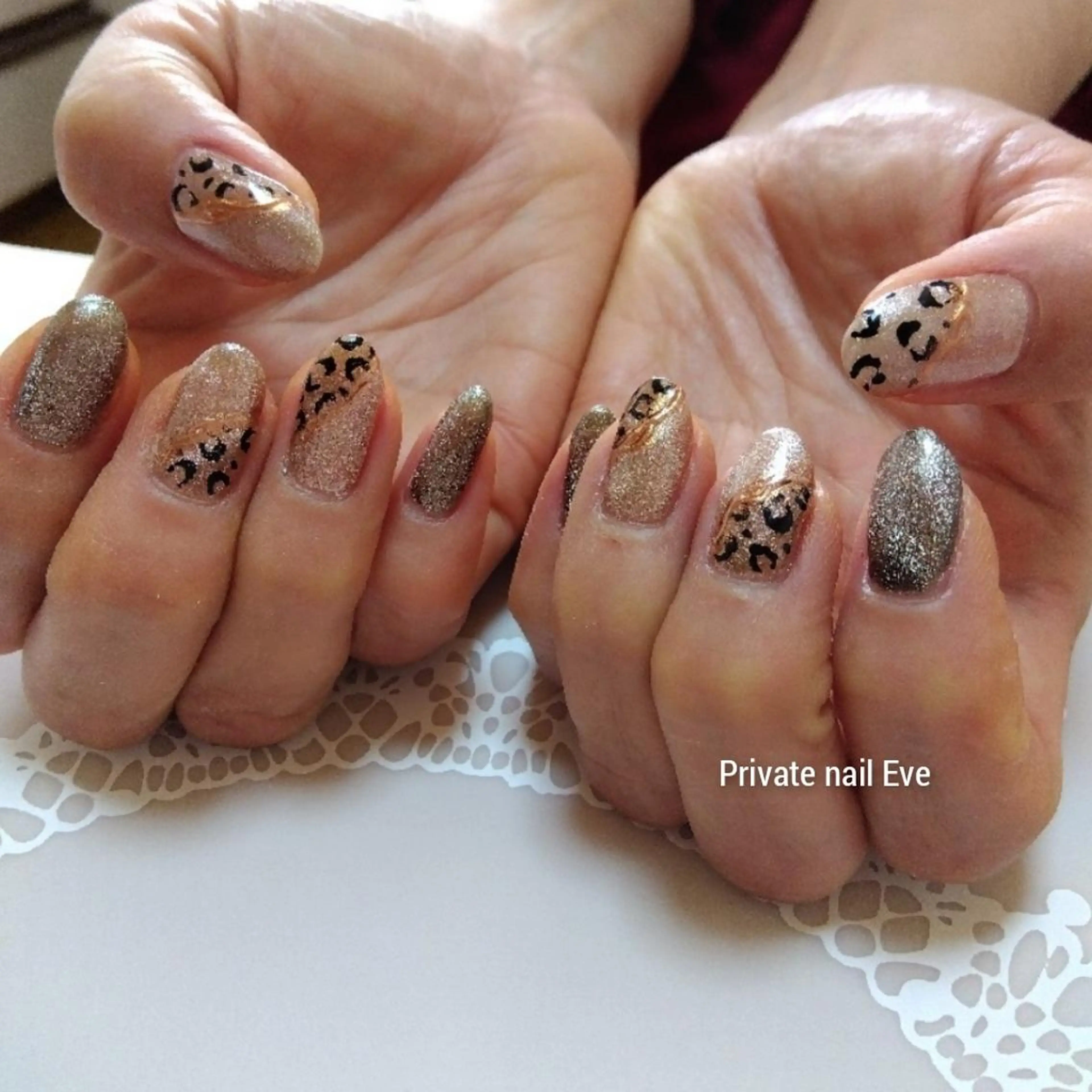 ネイル アニマル柄 マグネットネイル ハンドネイル ネイル junkoのネイルデザイン