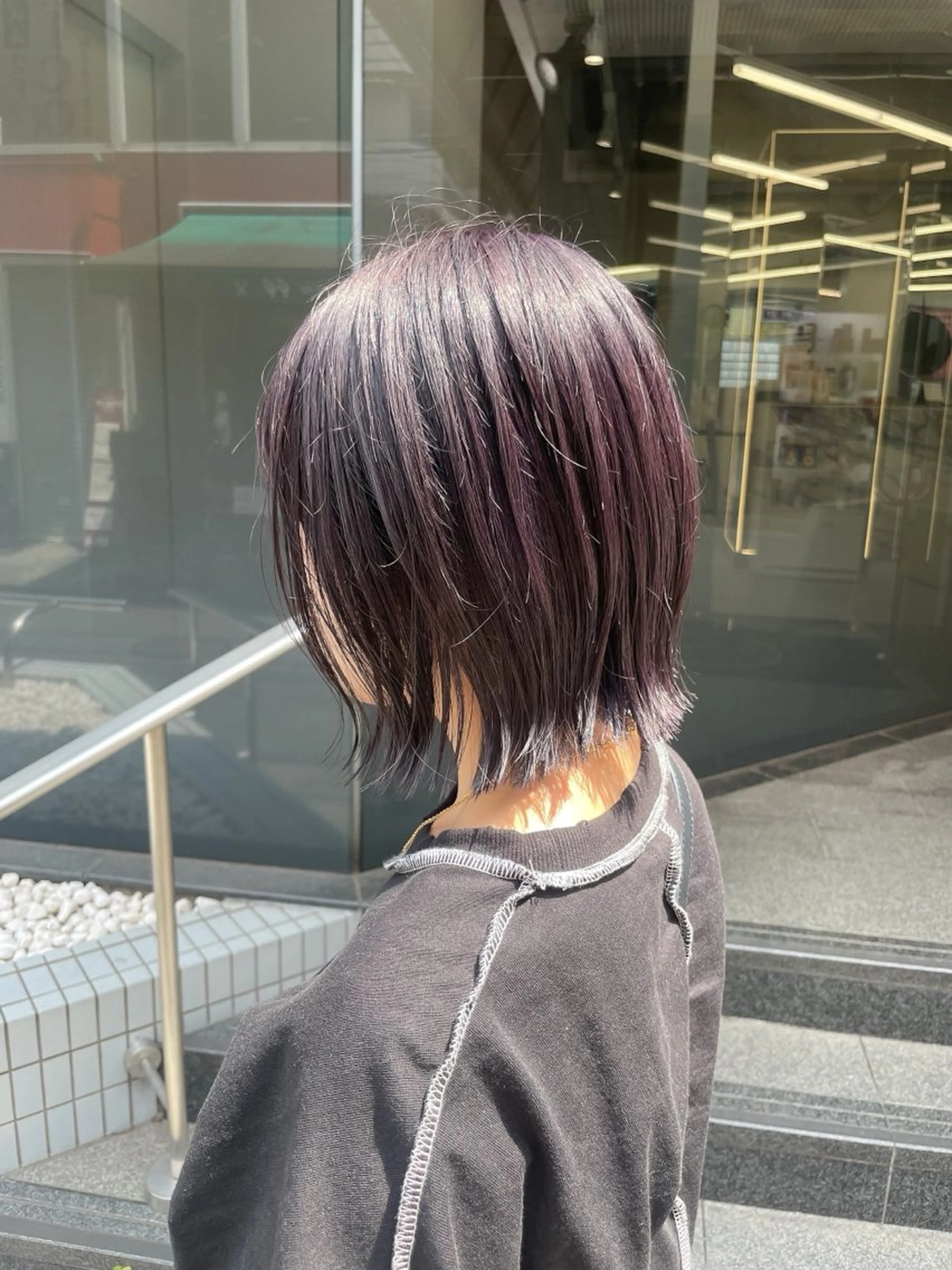 ミディアム カラー ヘアアレンジ ブリーチ カット ヘアカラー トリートメント 【Sweep】おじま のぞみのヘアスタイル