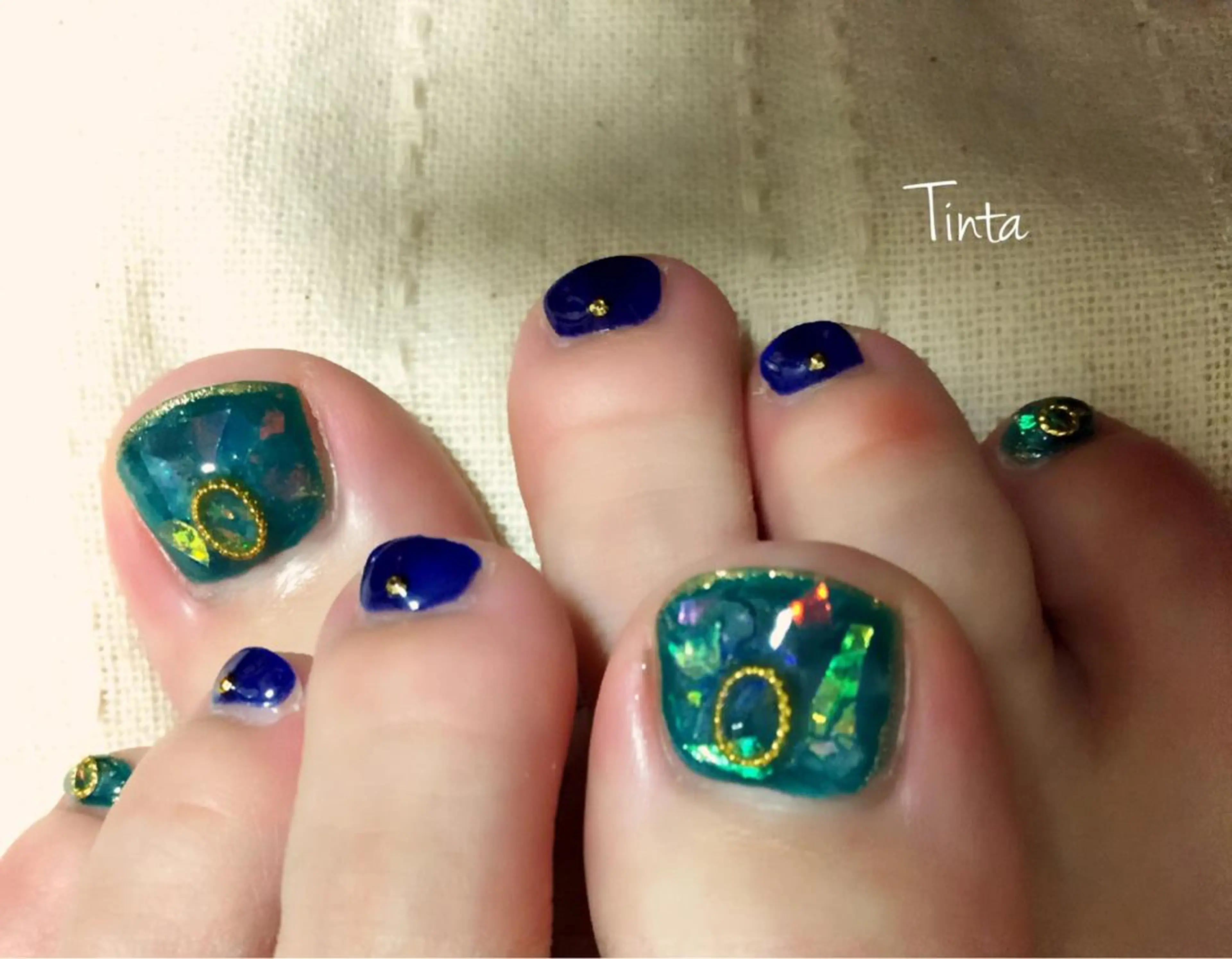 ネイル フットネイル キラキラネイル 馬場 典子のネイルデザイン