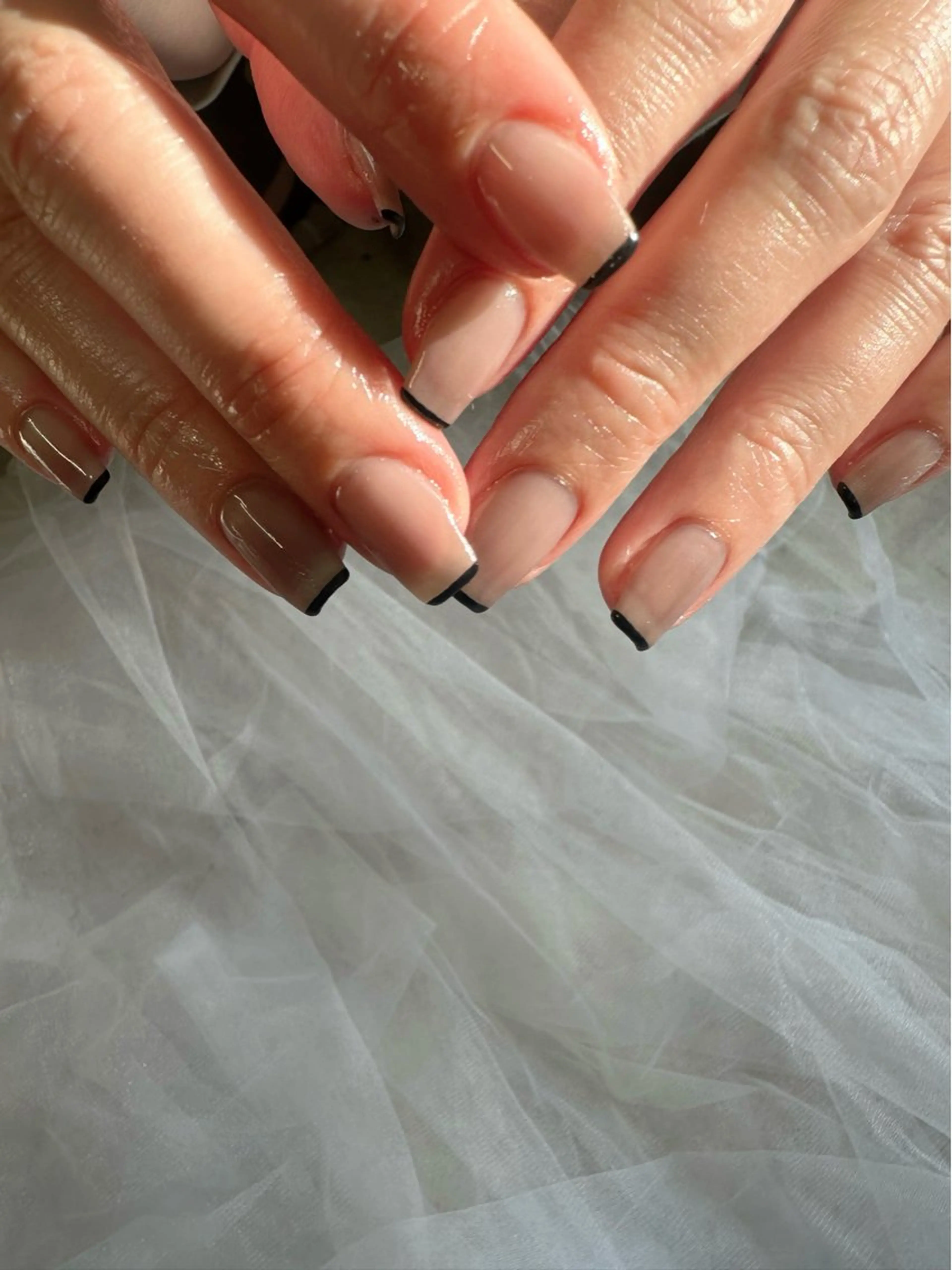 ネイル フレンチネイル 氷ネイル・うるうるネイル 韓国ネイル ニュアンスネイル 冬ネイル 🪞KAPE NAIL 🪞のネイルデザイン