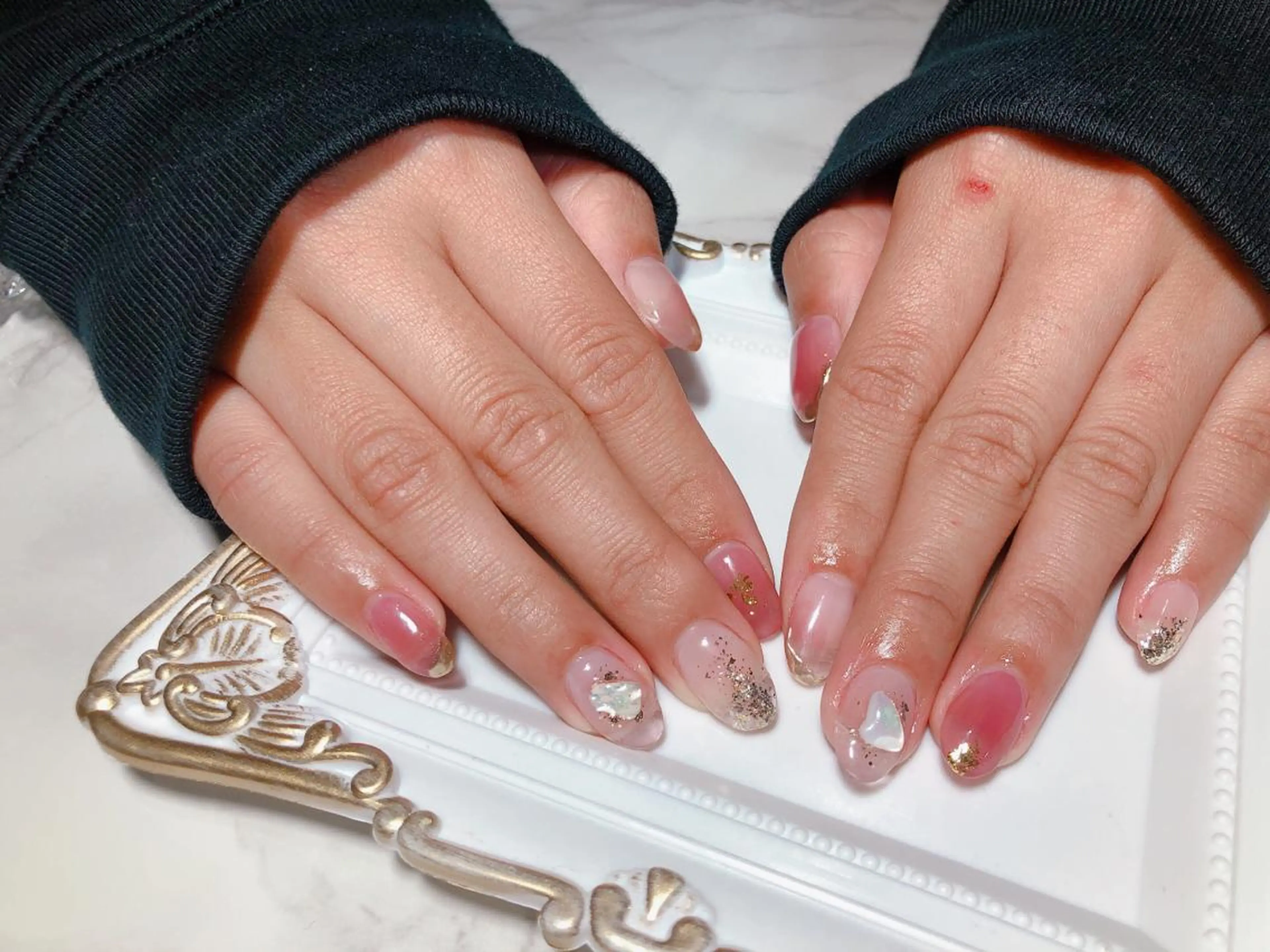 ショート ネイル ショートヘア ジェルネイル ロングネイル ニュアンスネイル パラジェル 安藤 紅実のネイルデザイン