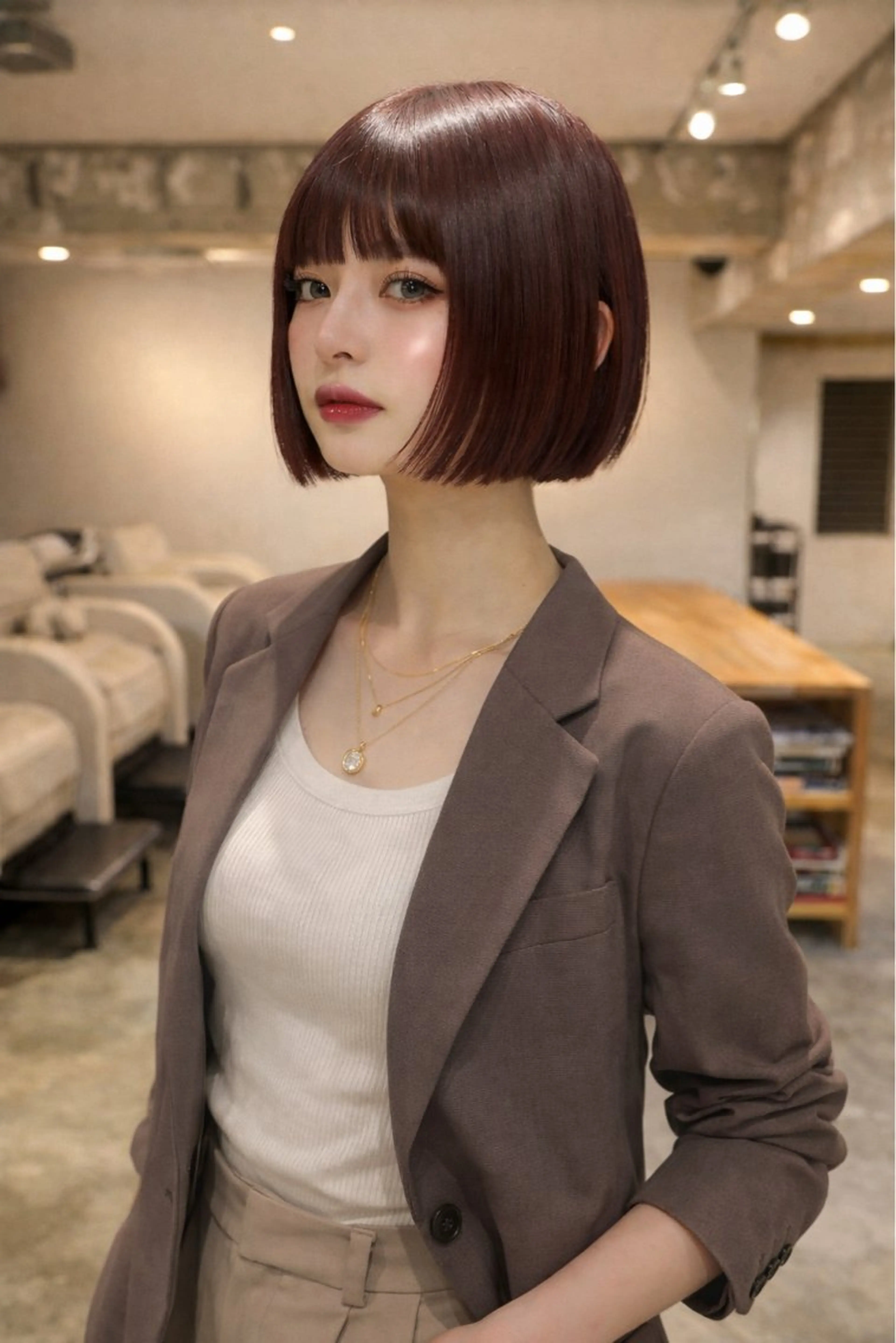 ミディアム 暖色/表参道/ ボブカット/ゆきのヘアスタイル