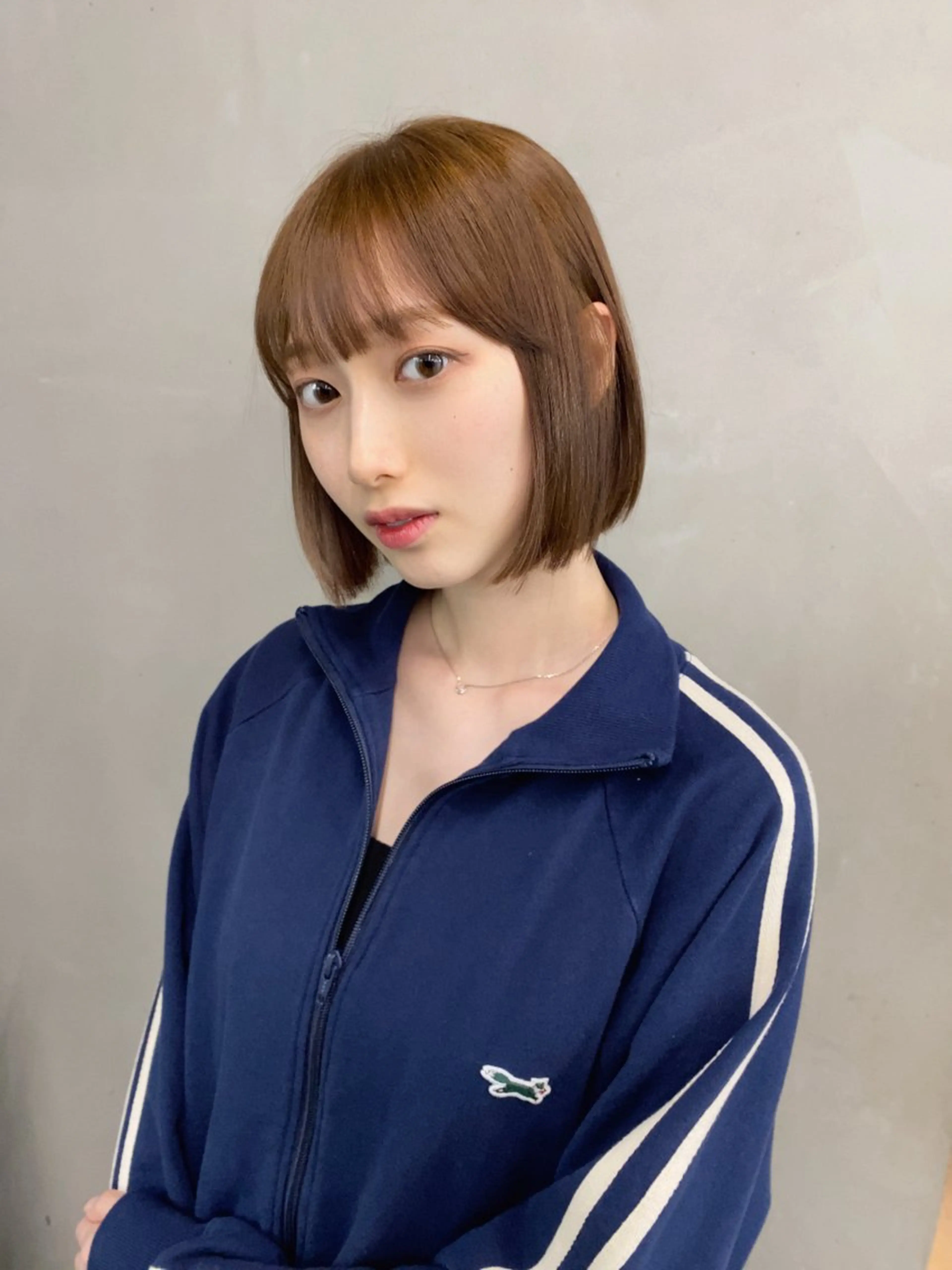 ミディアム カラー カット ヘアカラー トリートメント レイヤー/柔色 カラー/SAkiのヘアスタイル