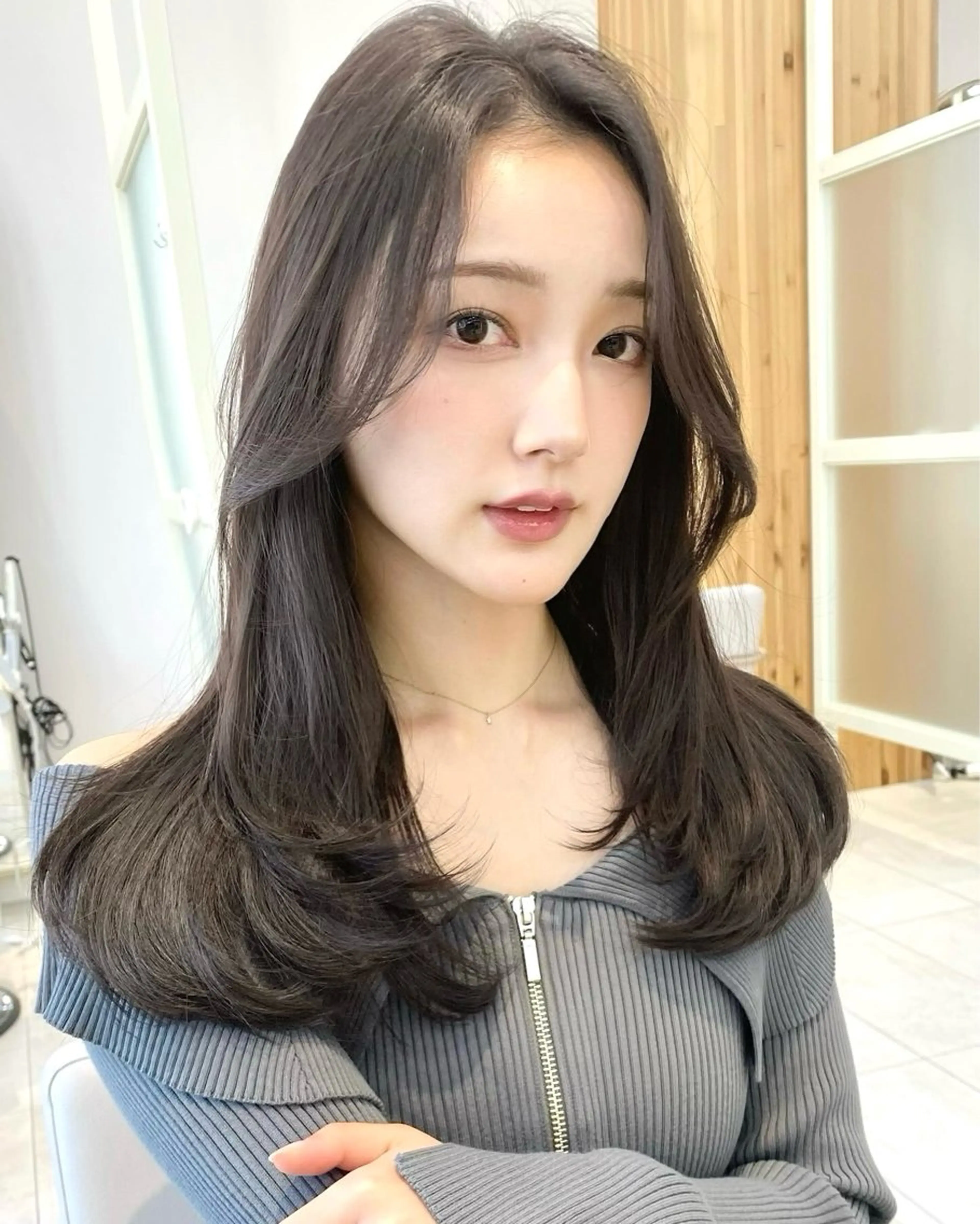 セミロング カット ヘアカラー トリートメント 韓国くびれレイヤー 🇰🇷はづきのヘアスタイル