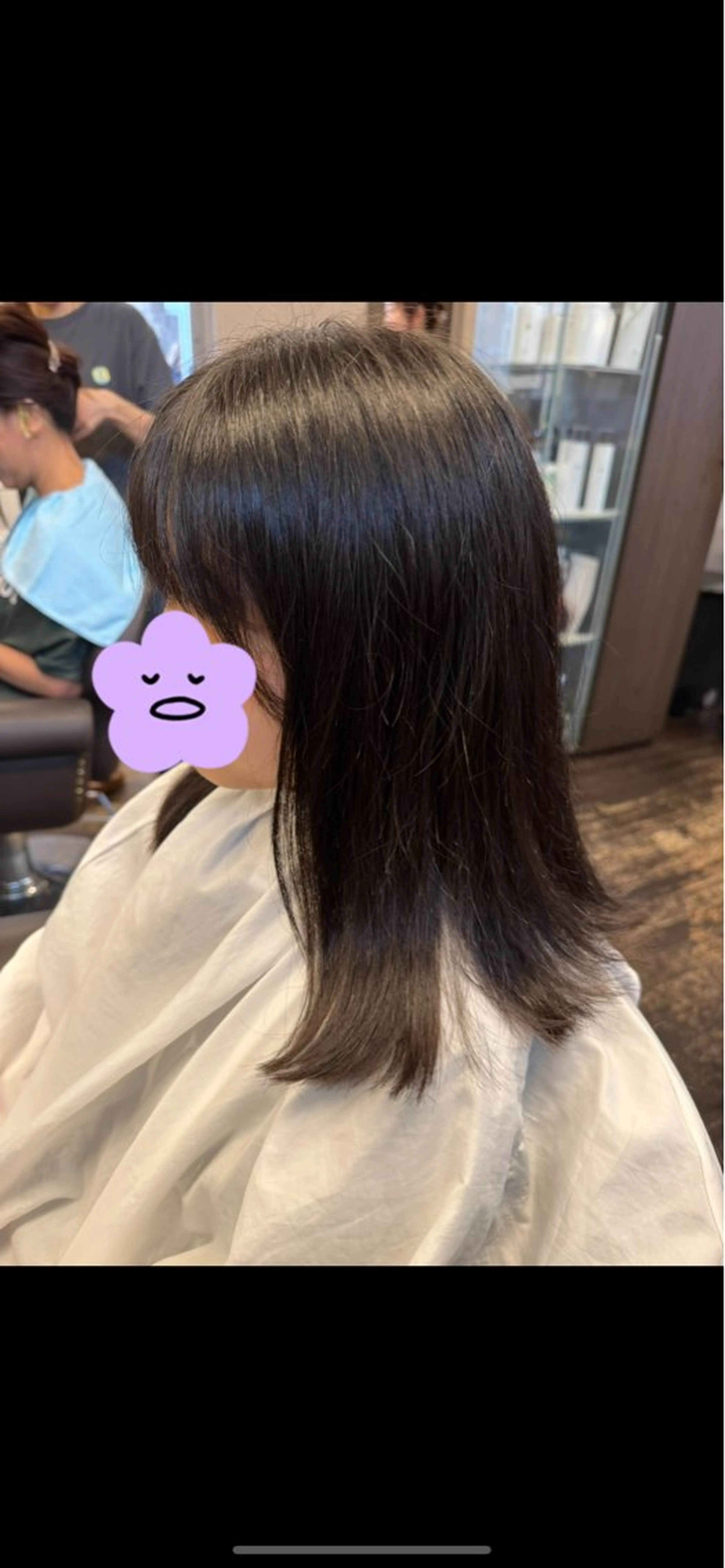 セミロング ふくもと ゆうこのヘアスタイル