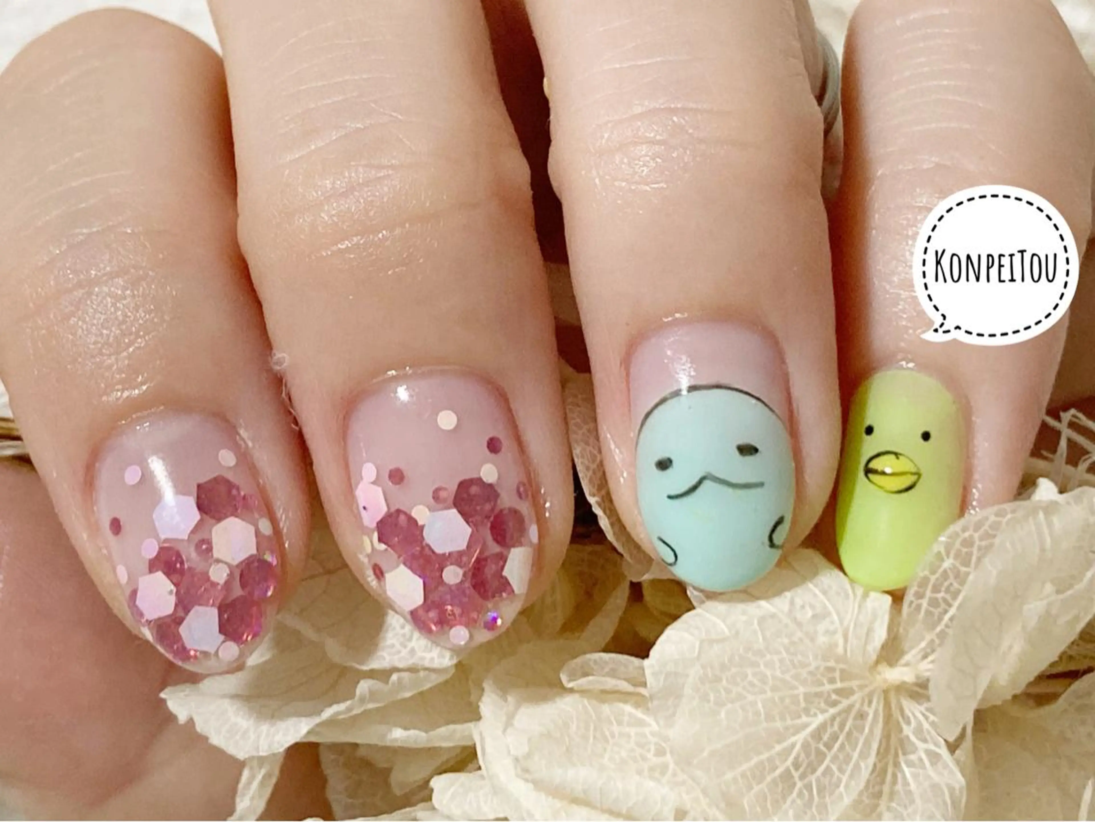 ネイル ハンドネイル おうちのネイルサロン konpeiTou〜こんぺいとう〜所属・おうちのネイルサロン KonpeiTouのネイルデザイン