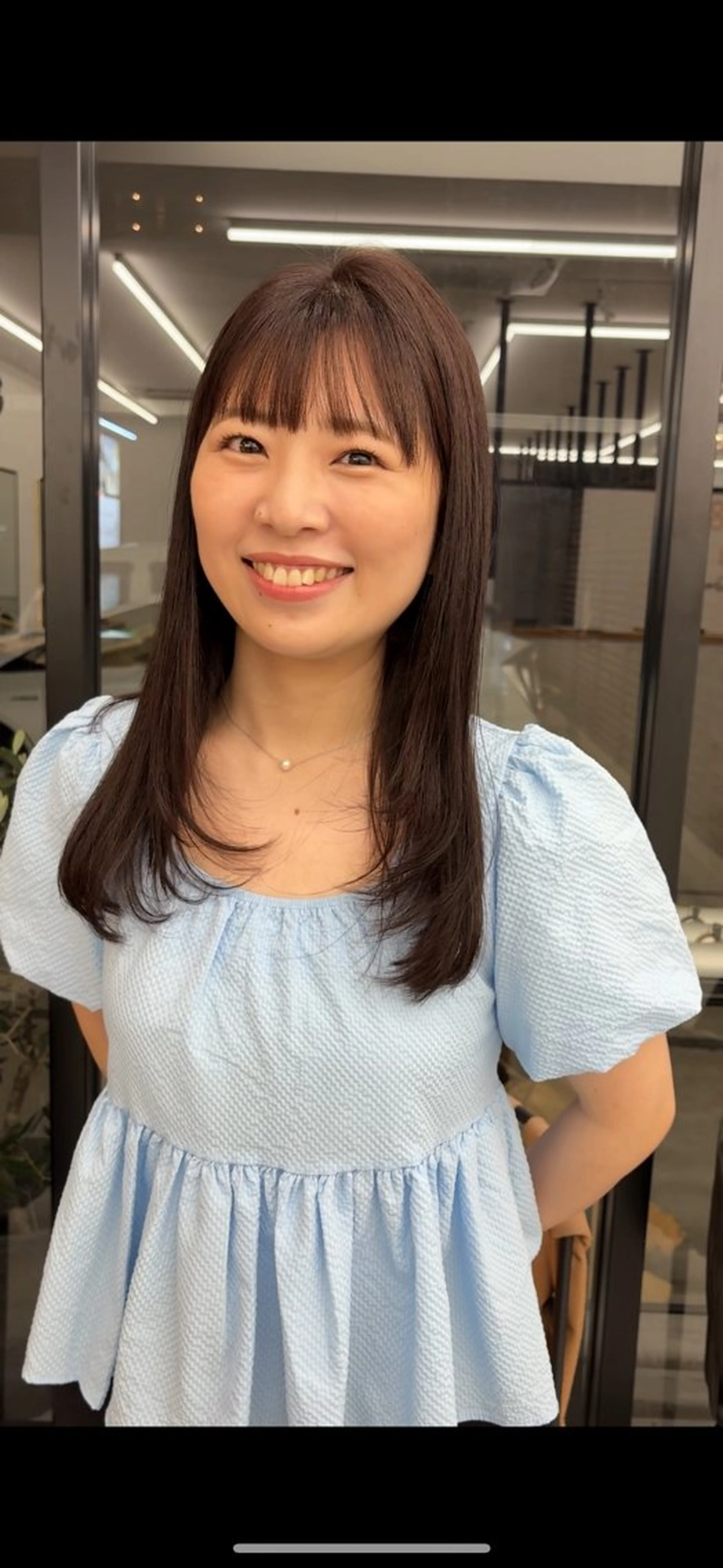 ロング ボブ/縮毛矯正/艶髪 /さのまなみのヘアスタイル