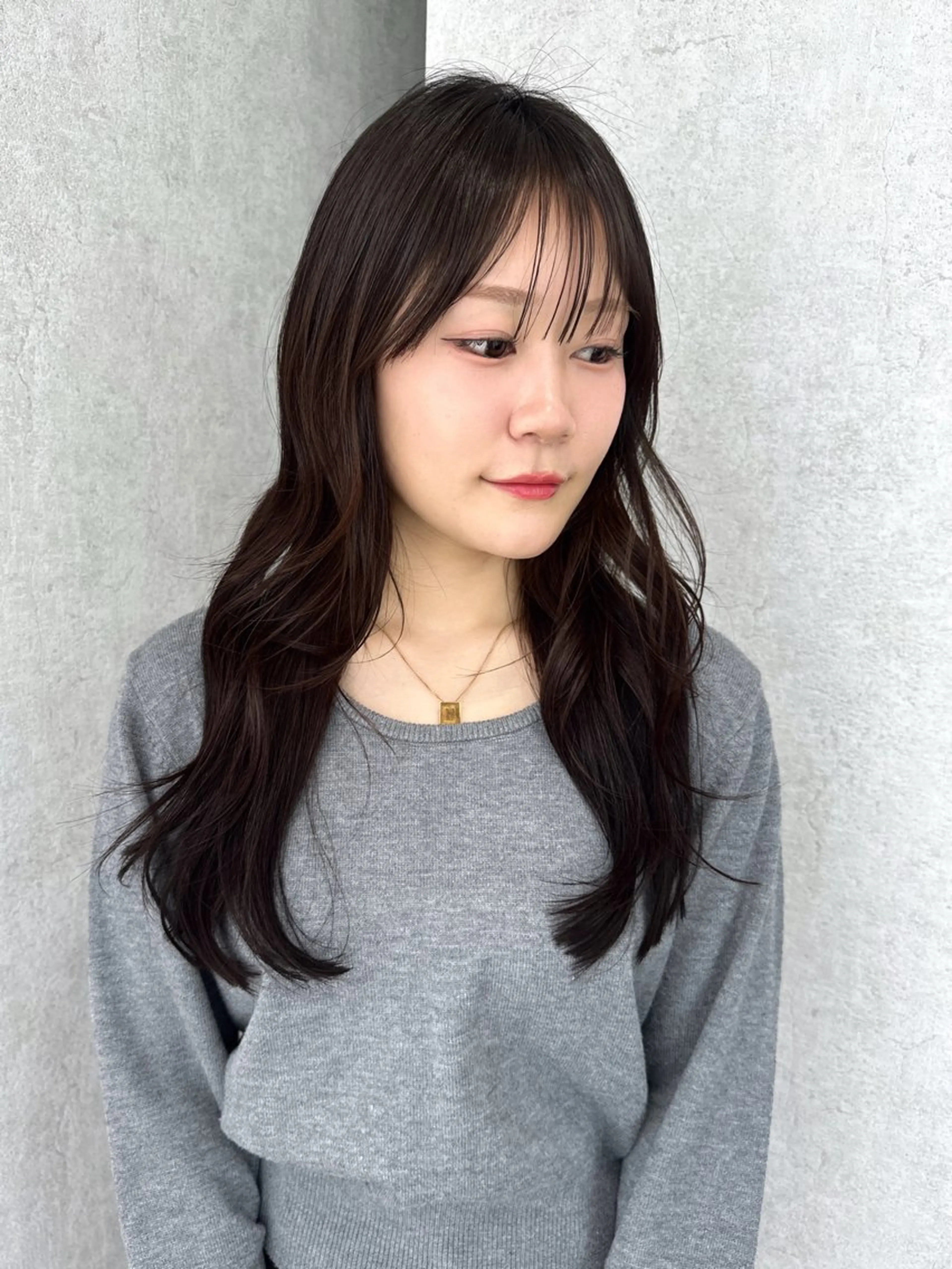 ロング カット ヘアカラー トリートメント 韓国レイヤーカット/ 艶カラー/ noaのヘアスタイル