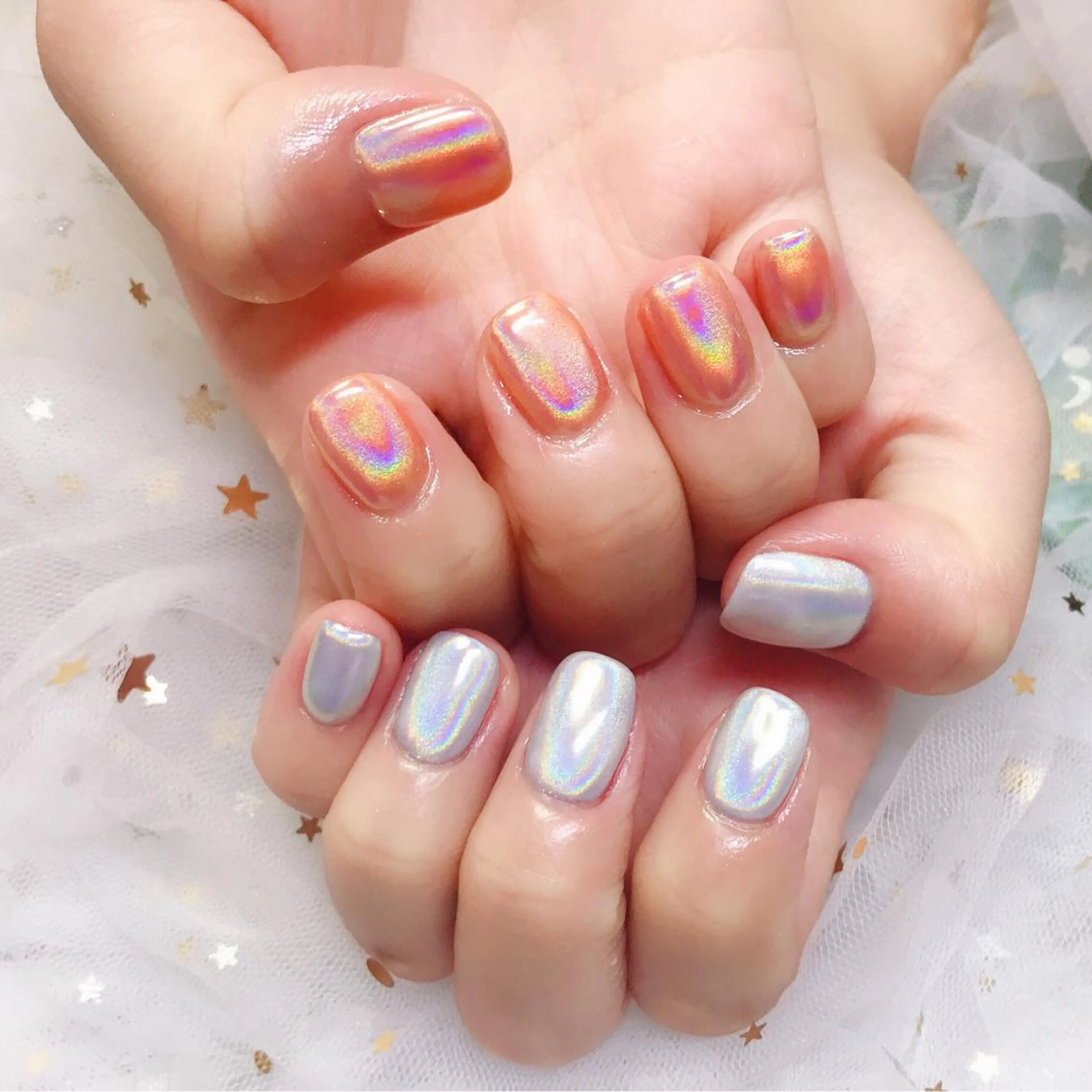 カラー ネイル ユニコーンカラー ワンカラーネイル Q Free nailsのネイルデザイン