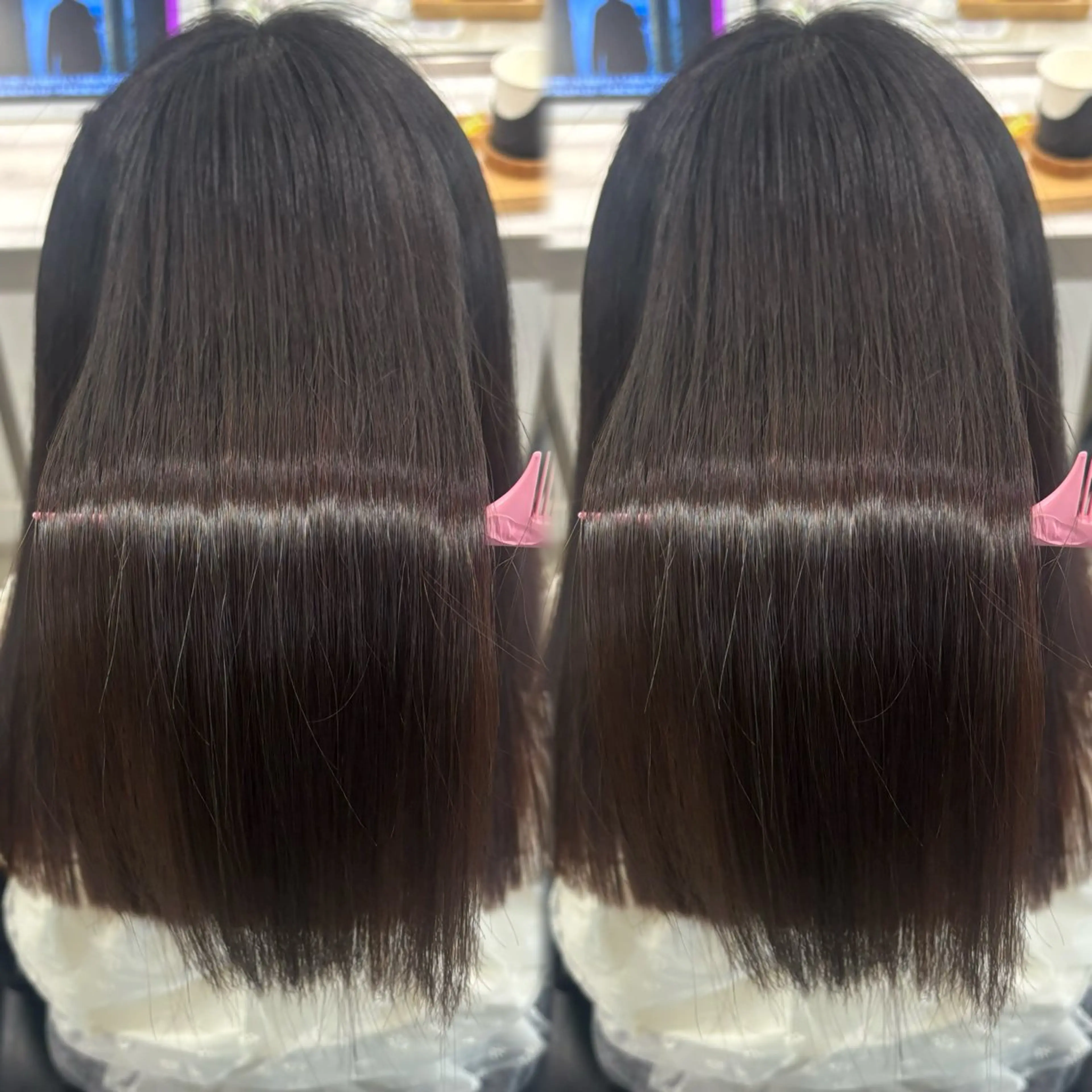 セミロング 髪質改善ストレート /暖色カラー🎀🪞のヘアスタイル