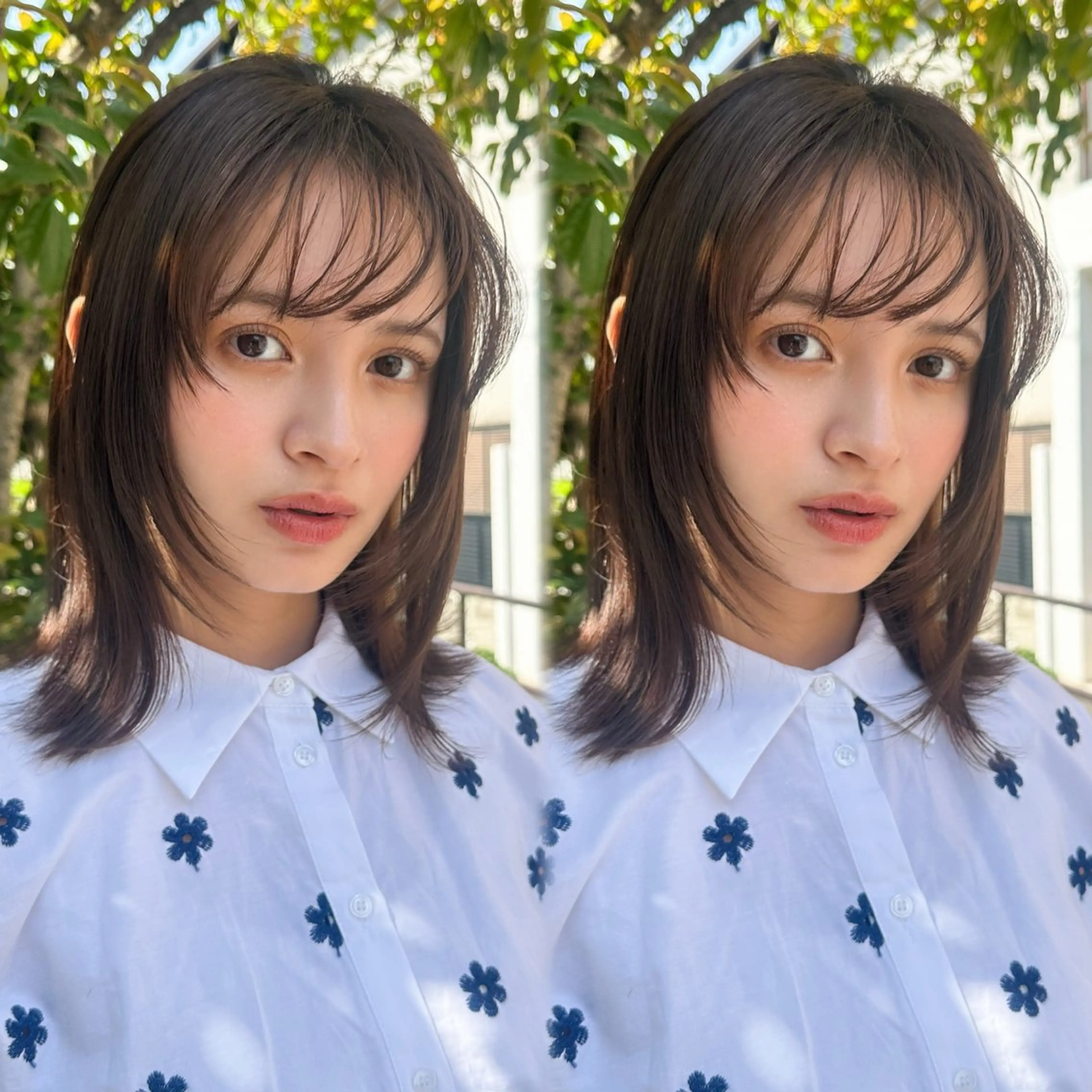 ミディアム カット ヘアカラー ボブ　フレンチボブ/ レイヤー縮毛Yukiのヘアスタイル