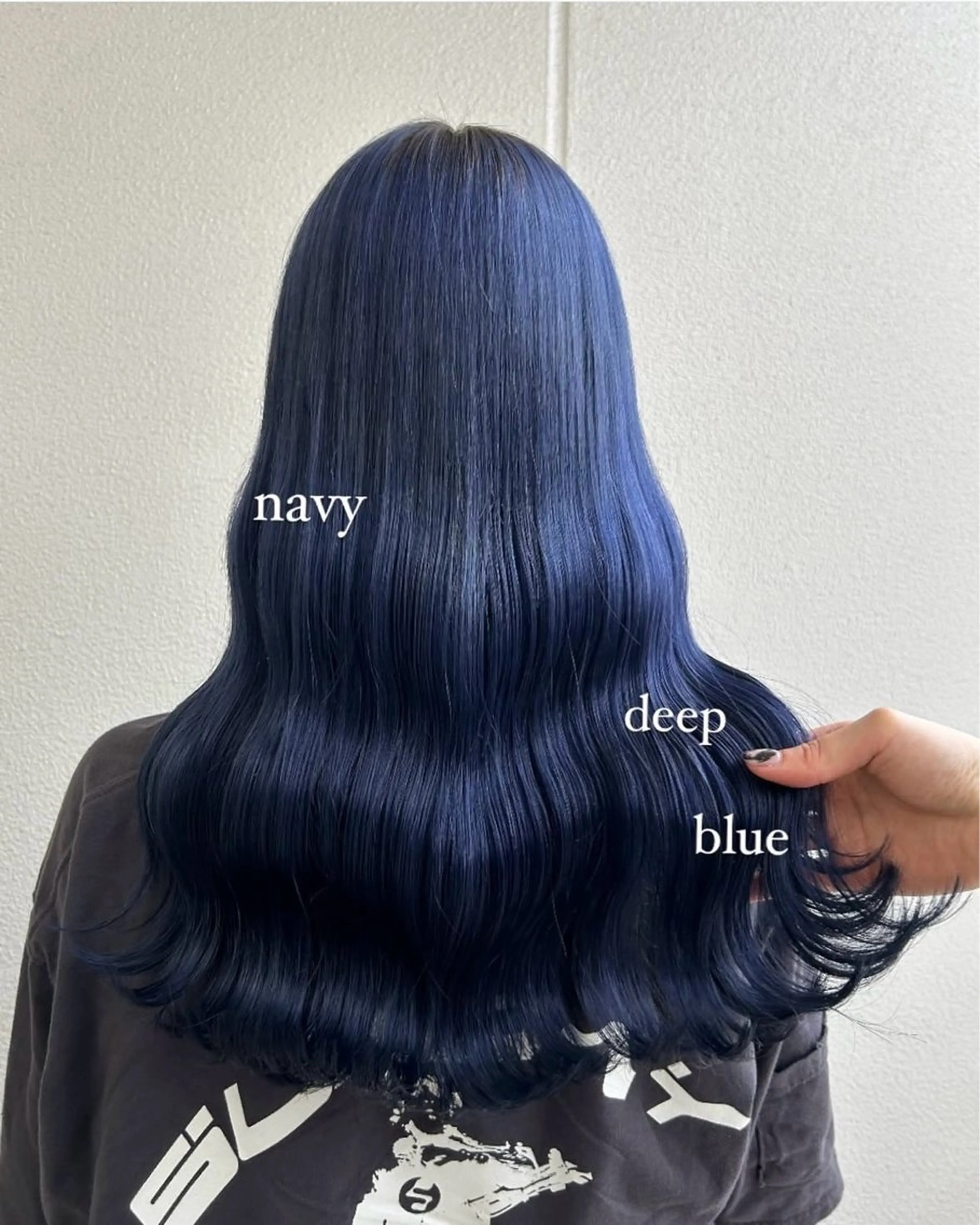 ロング カラー ブルーカラー ネイビーカラー 《暖色/韓国hair 》🇰🇷桑原ユキネのヘアスタイル