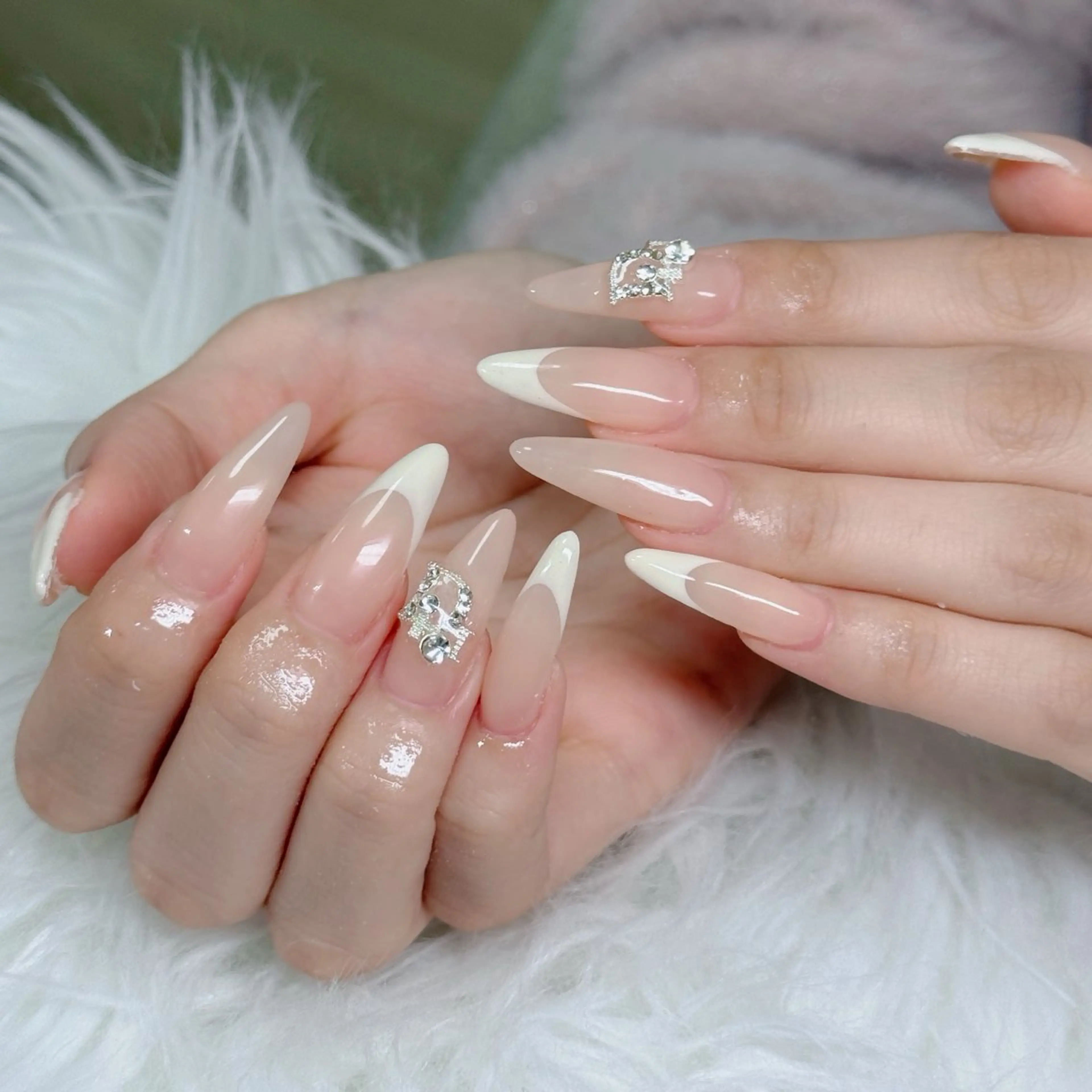 ネイル フットネイル フレンチネイル グラデーション 韓国ネイル ロングネイル ハンドネイル Hani Nail Salonのネイルデザイン
