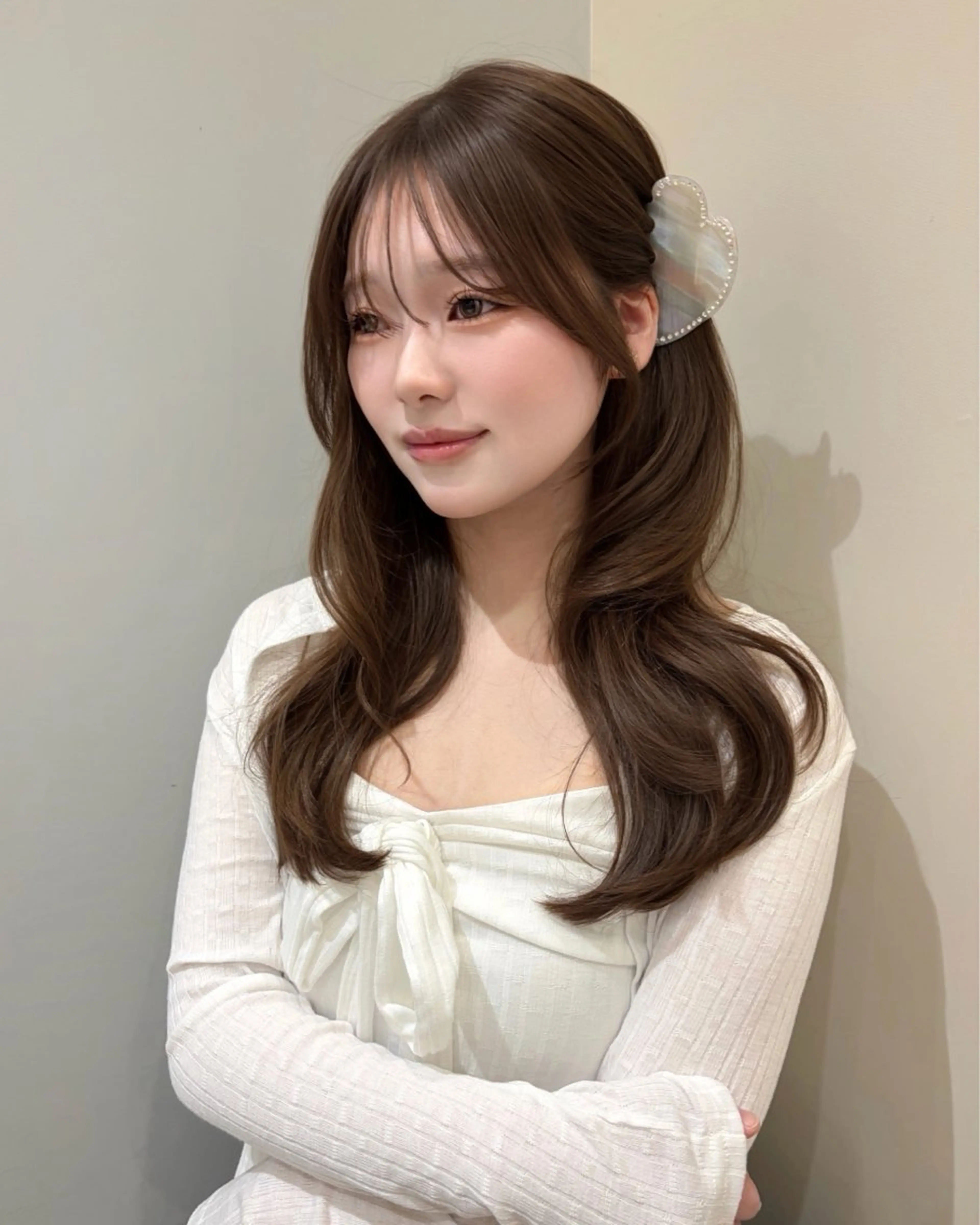 ロング カラー ヘアアレンジ 透明感カラー 顔周りカット レイヤーカット ロング 似合わせカット canoe　松江所属・似合わせレイヤー♡ 顔周り♡minamiのヘアスタイル