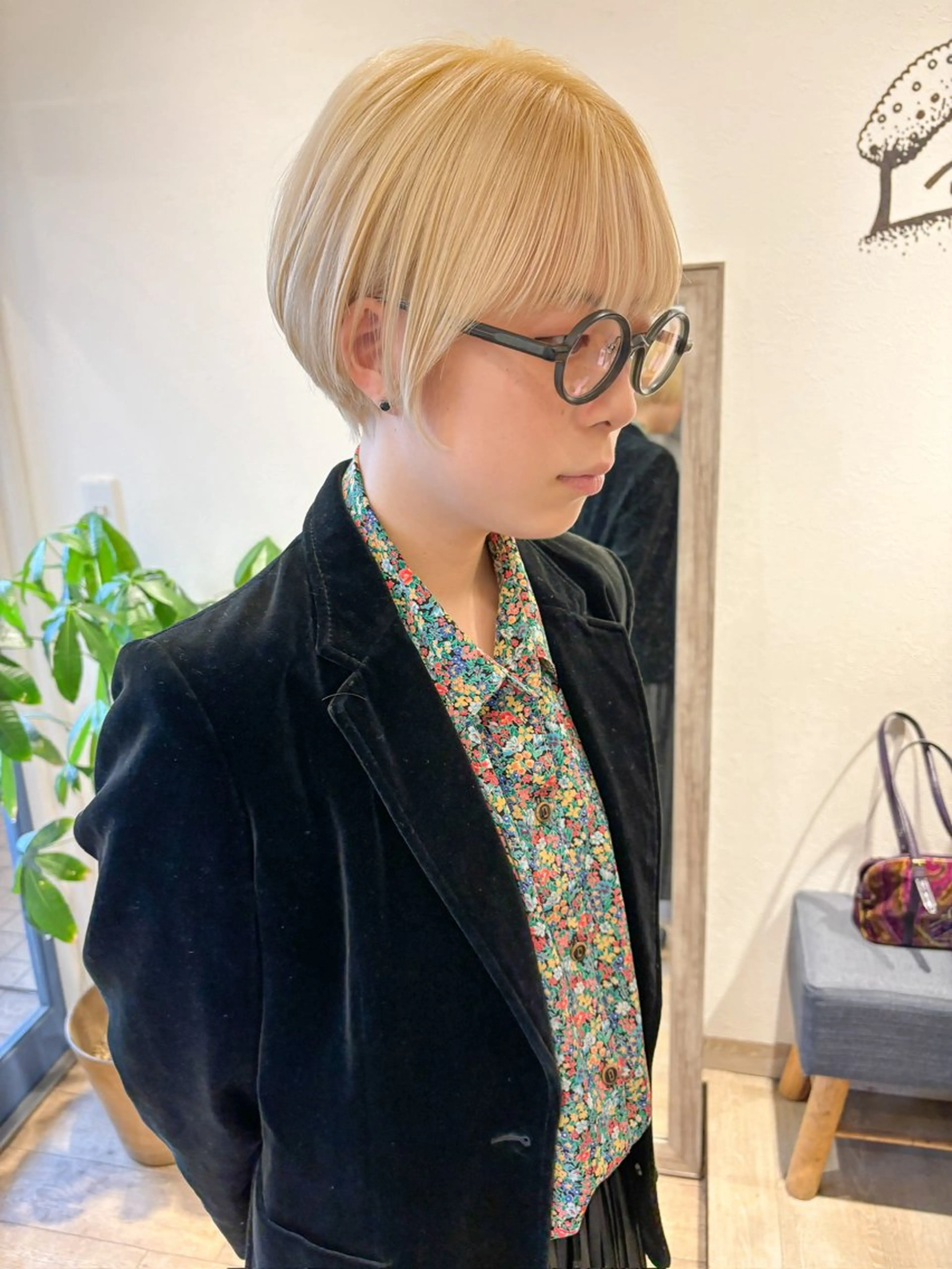 ショート カラー ショートボブ ボブ 似合わせカット ショートヘア 小顔カット .iyu所属・吉祥寺小顔×ショート 🍋宮本大輔🍋のヘアスタイル