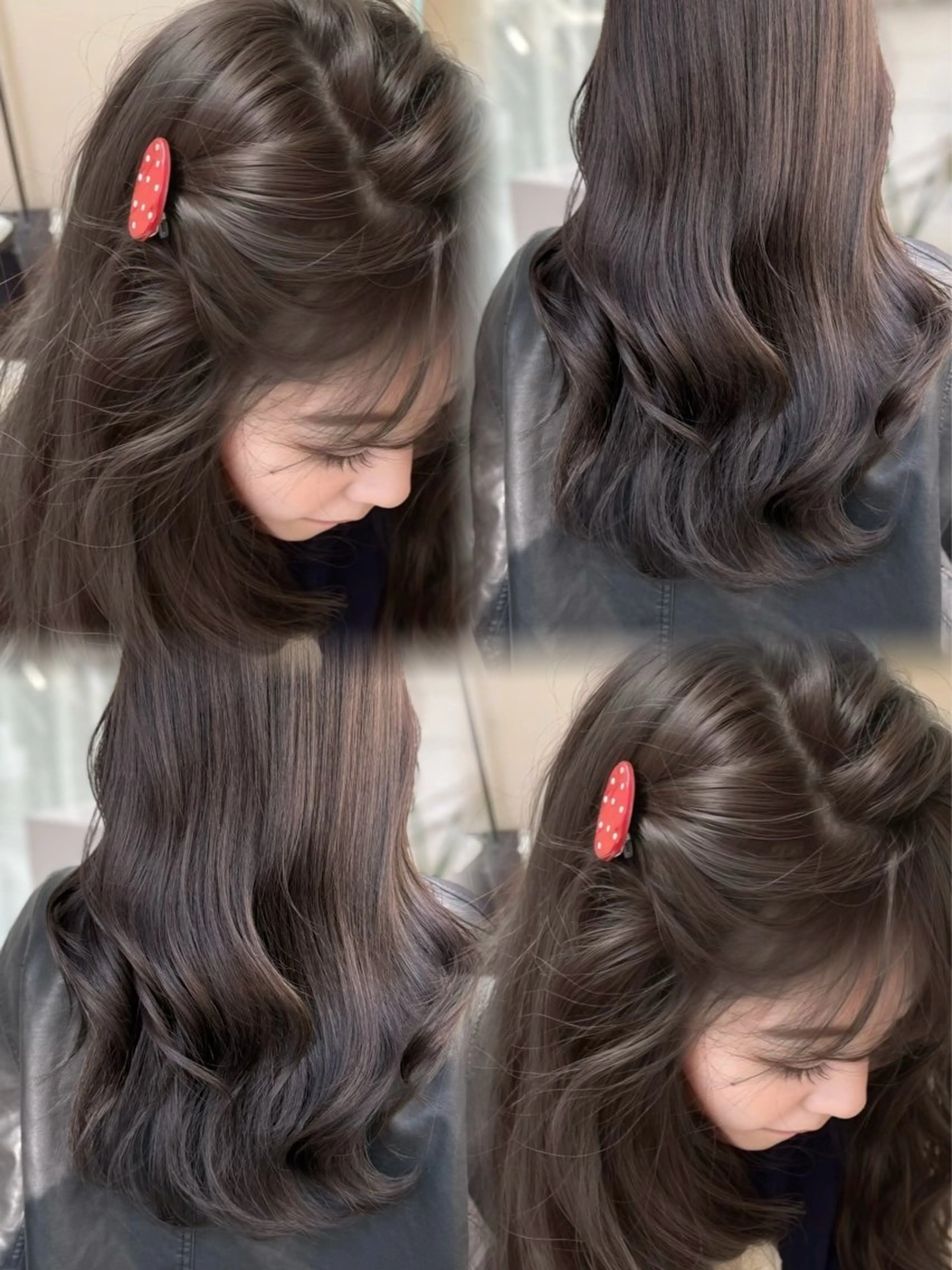 セミロング カラー アッシュ オリーブアッシュ カット ヘアカラー トリートメント グレージュ/レイヤー /韓国ヘア/RISAのヘアスタイル