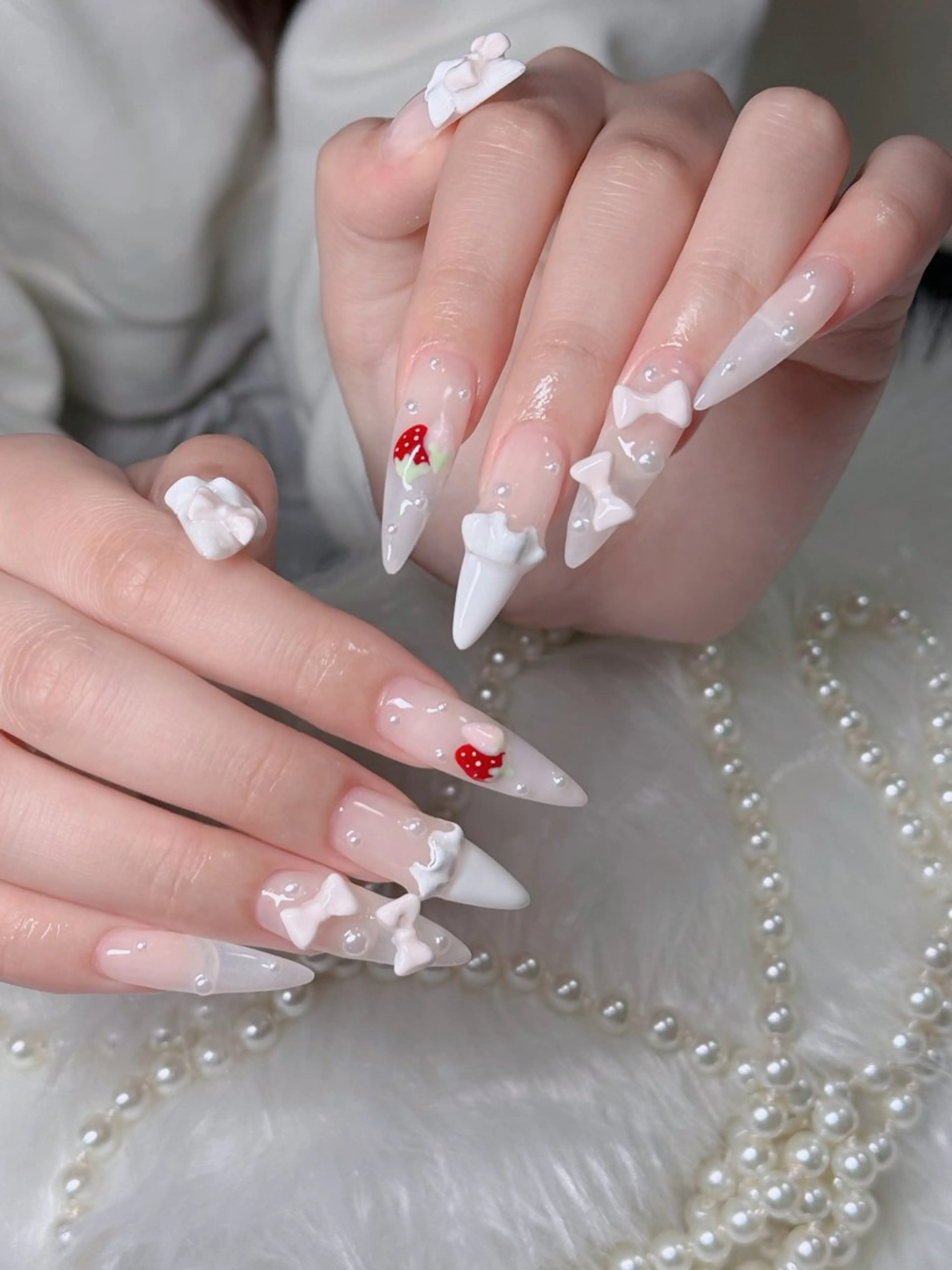 ネイル アートネイル 成人式 ジェルネイル ニュアンスネイル 夏ネイル ハンドネイル neco H.babynailのネイルデザイン