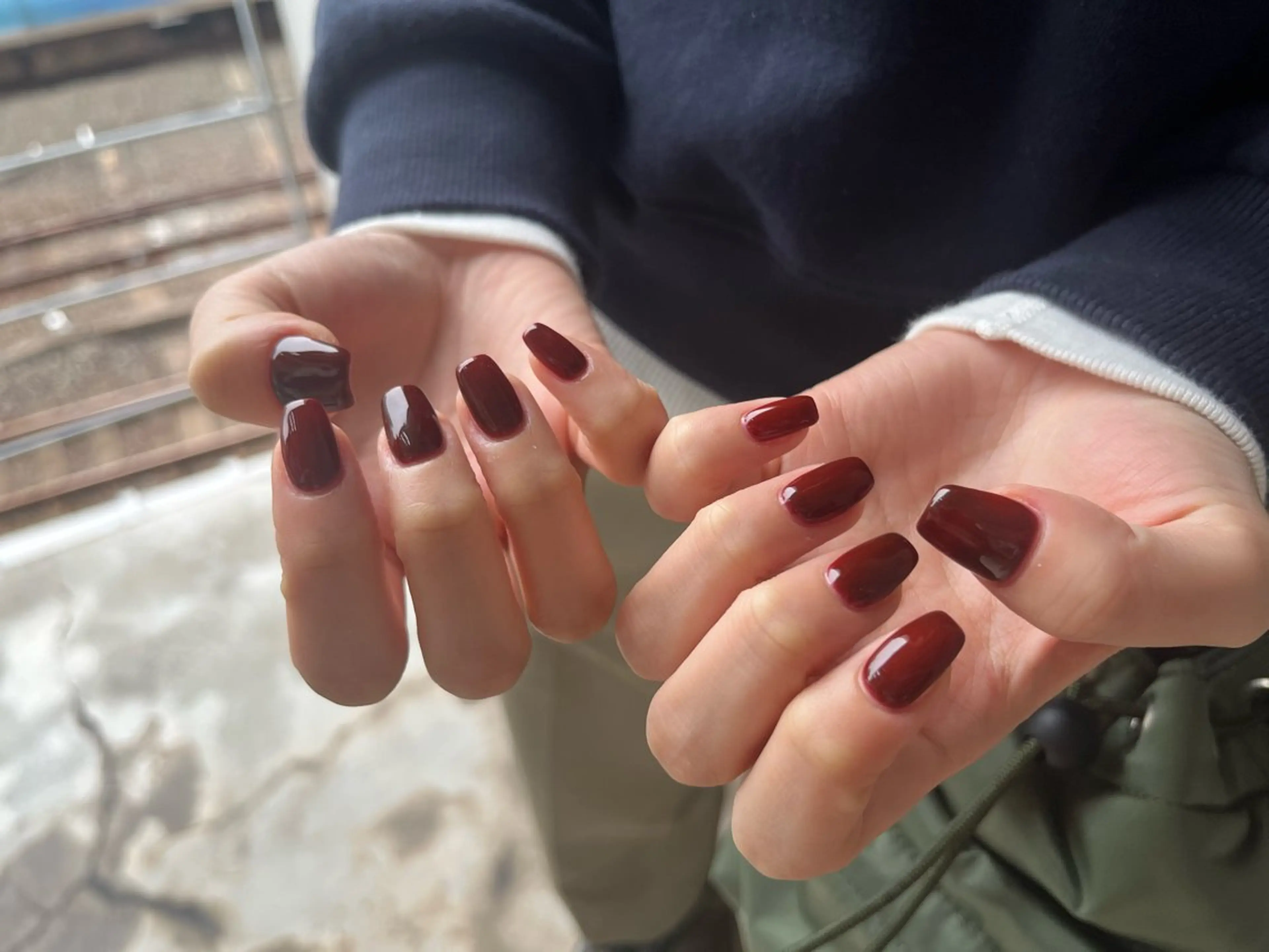 ネイル ボルドー ハンドネイル MARU NAIL natsukiのネイルデザイン