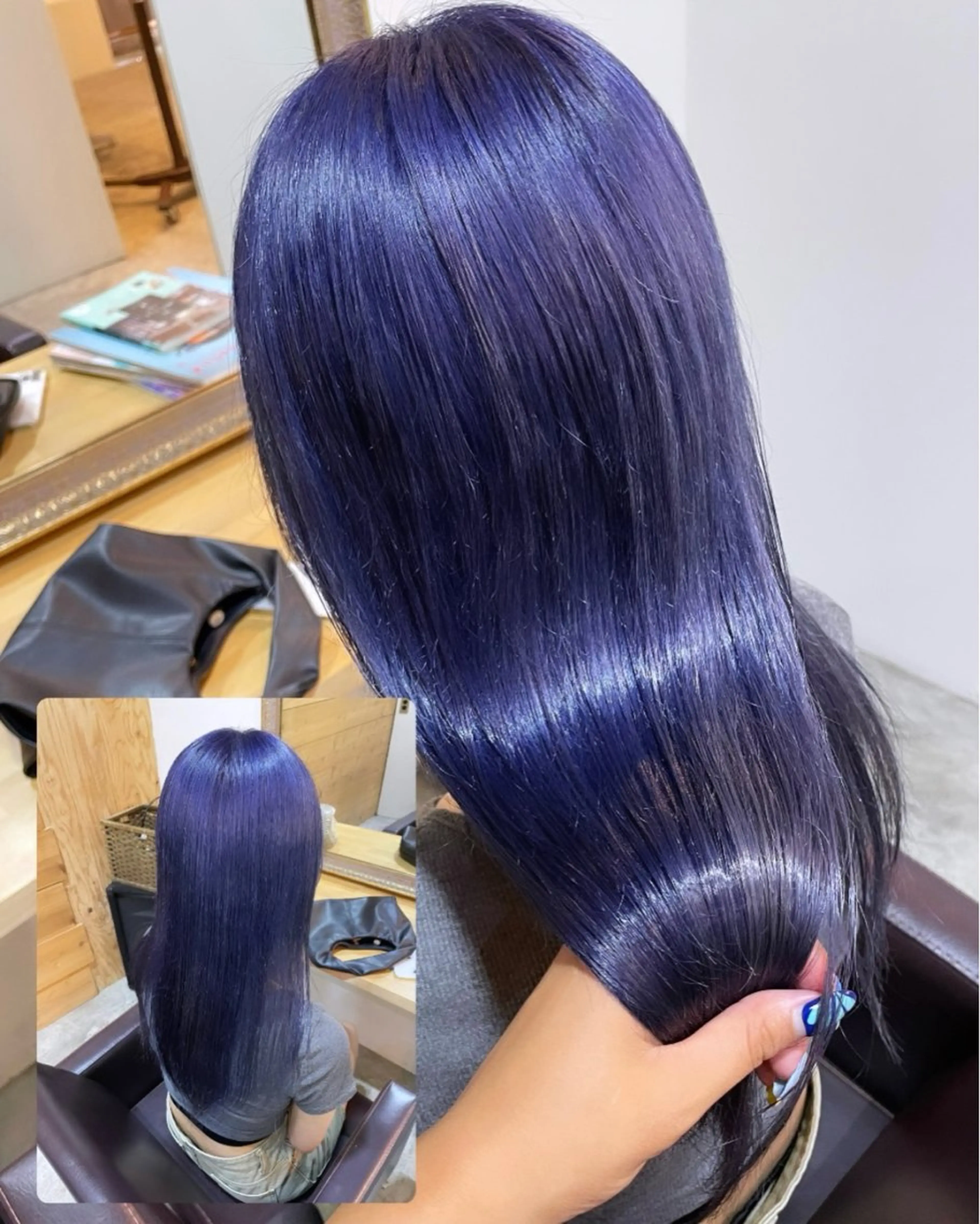 セミロング 艶カラー｜透明感 カラー｜レイヤーのヘアスタイル