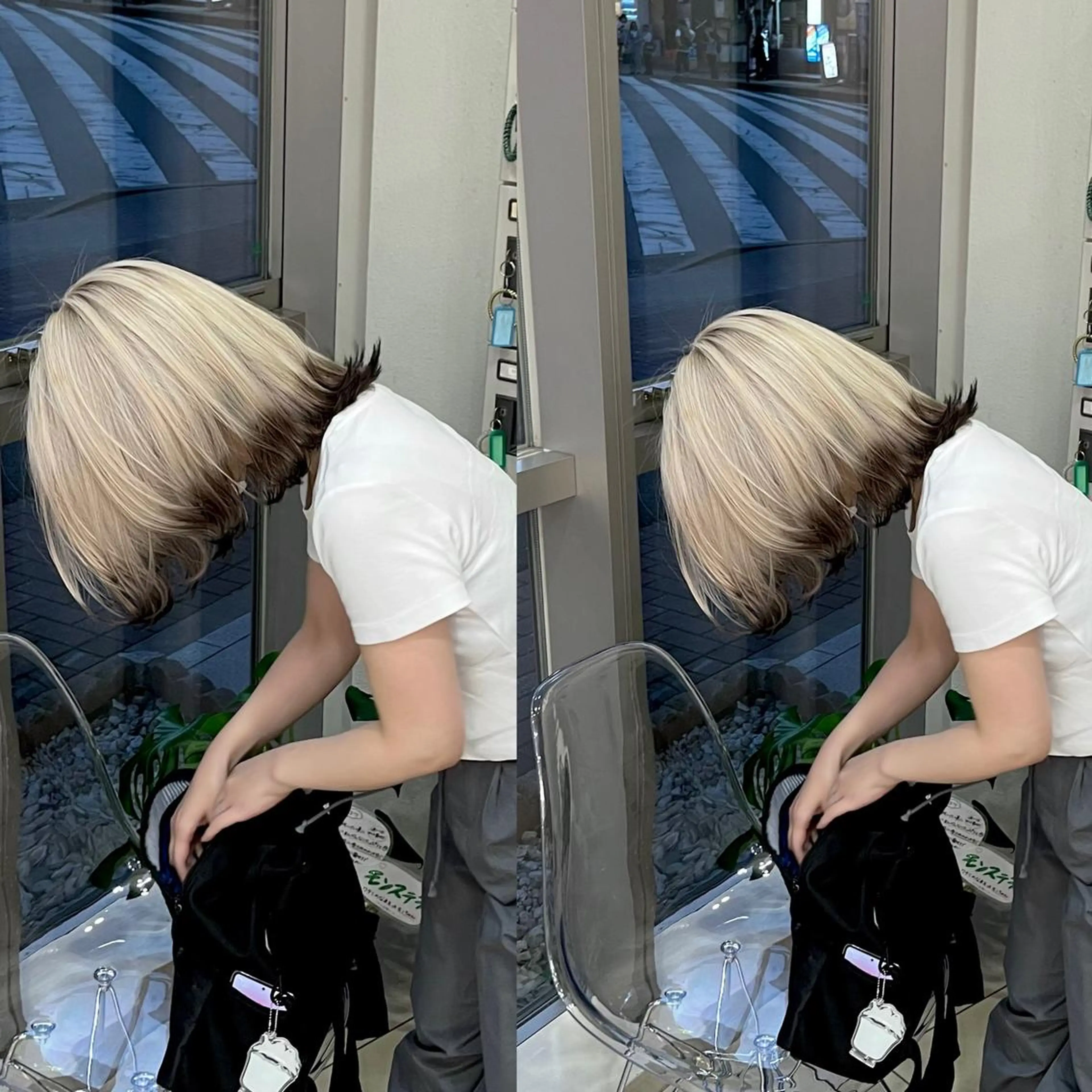 ミディアム ヘアカラー トリートメント Y Uのヘアスタイル