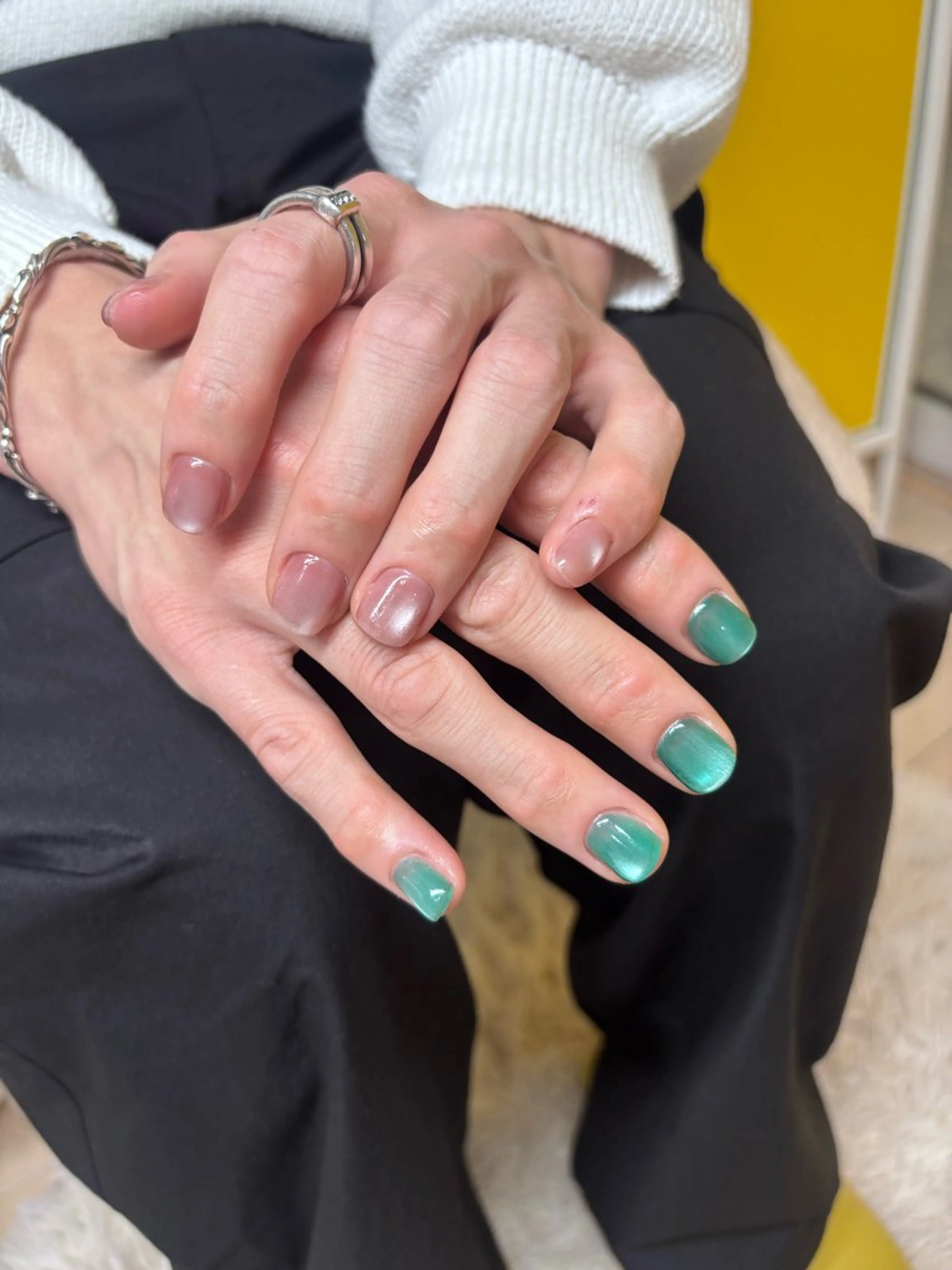 メンズ ネイル マグネットネイル ワンカラーネイル 【メンズサロン】 MARCAのネイルデザイン