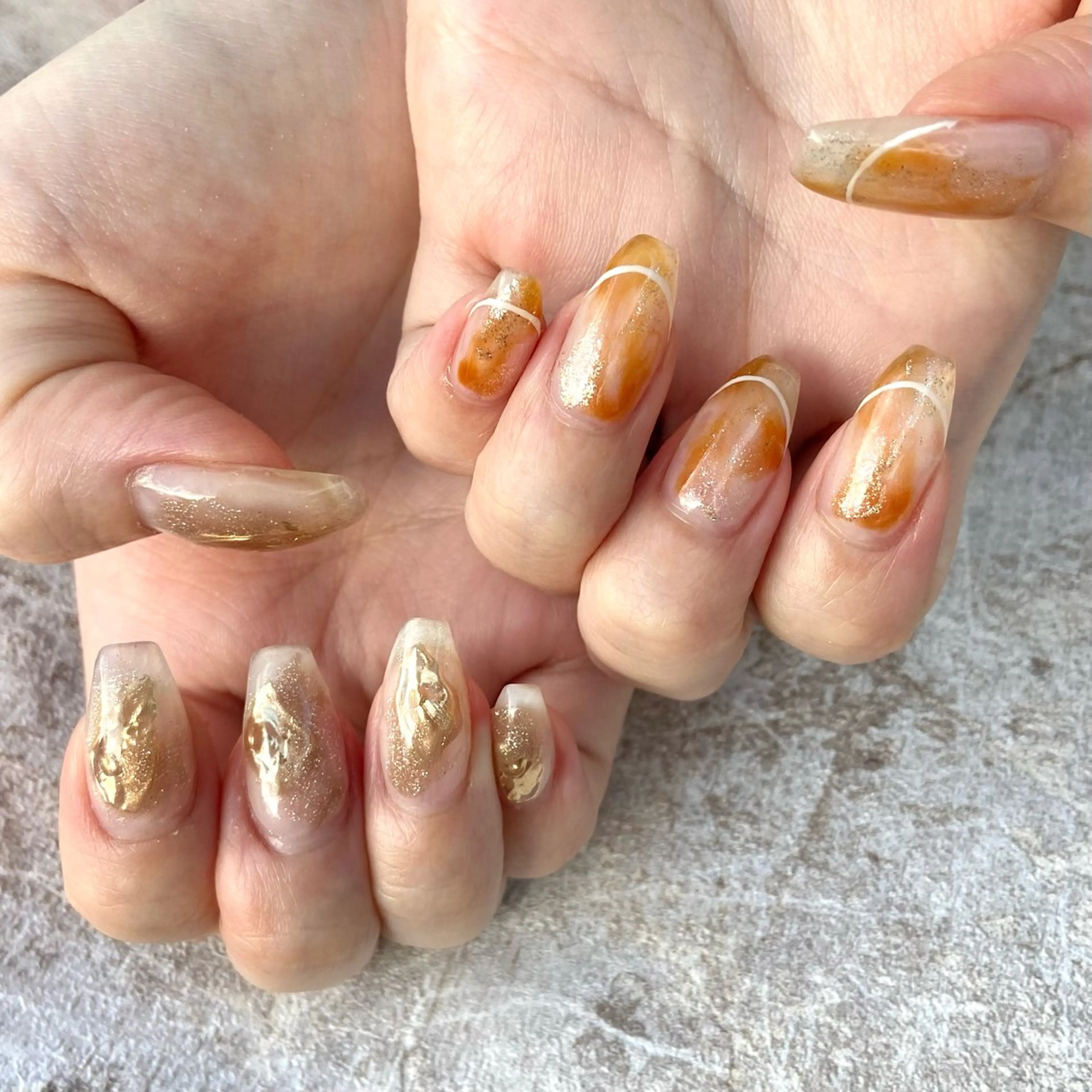 ネイル ニュアンスネイル ハンドネイル Allure小山店 Maiのネイルデザイン