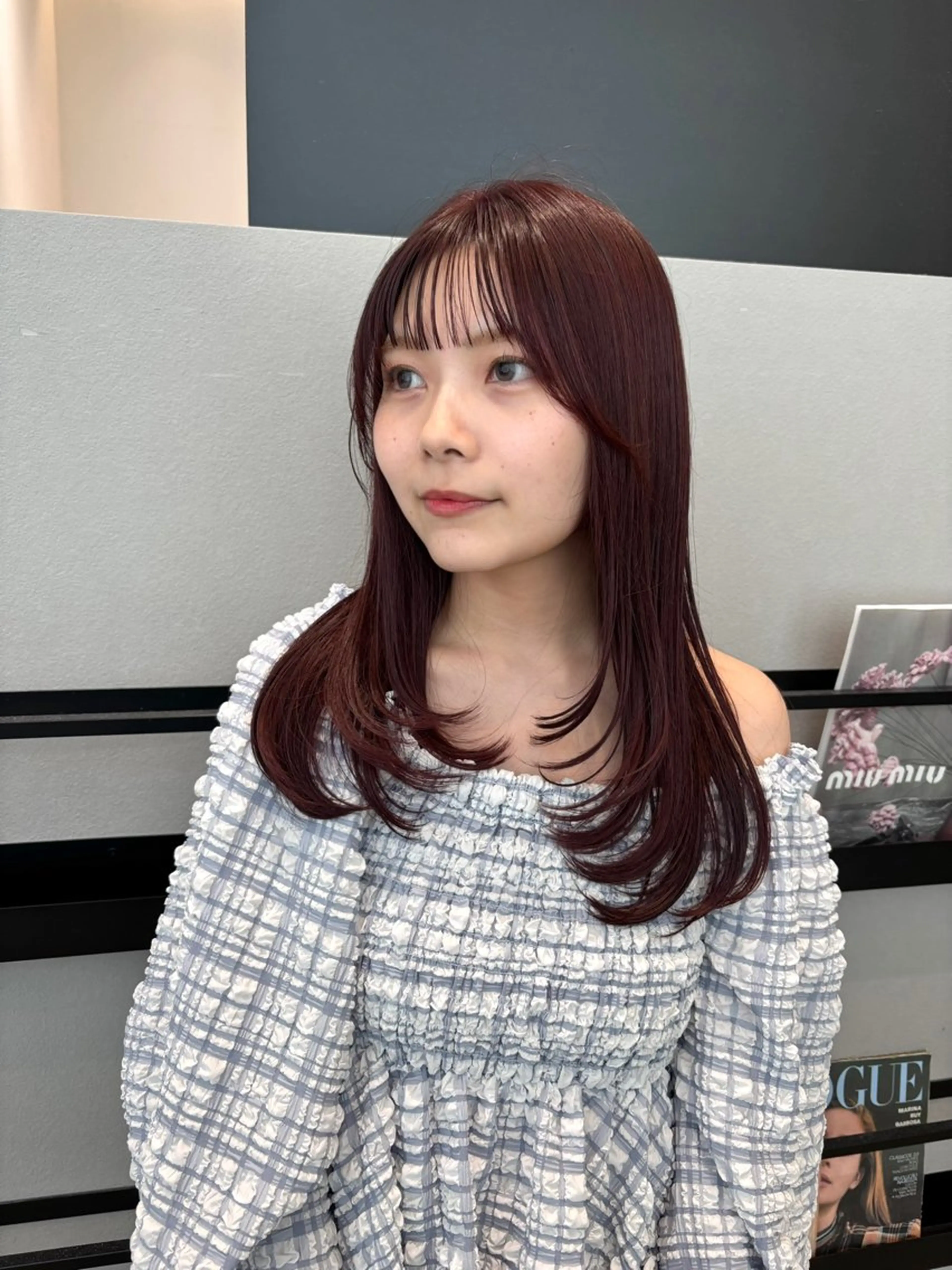 セミロング カラー レイヤーカット カット ヘアカラー 透明感カラー/ レイヤーkotonoのヘアスタイル